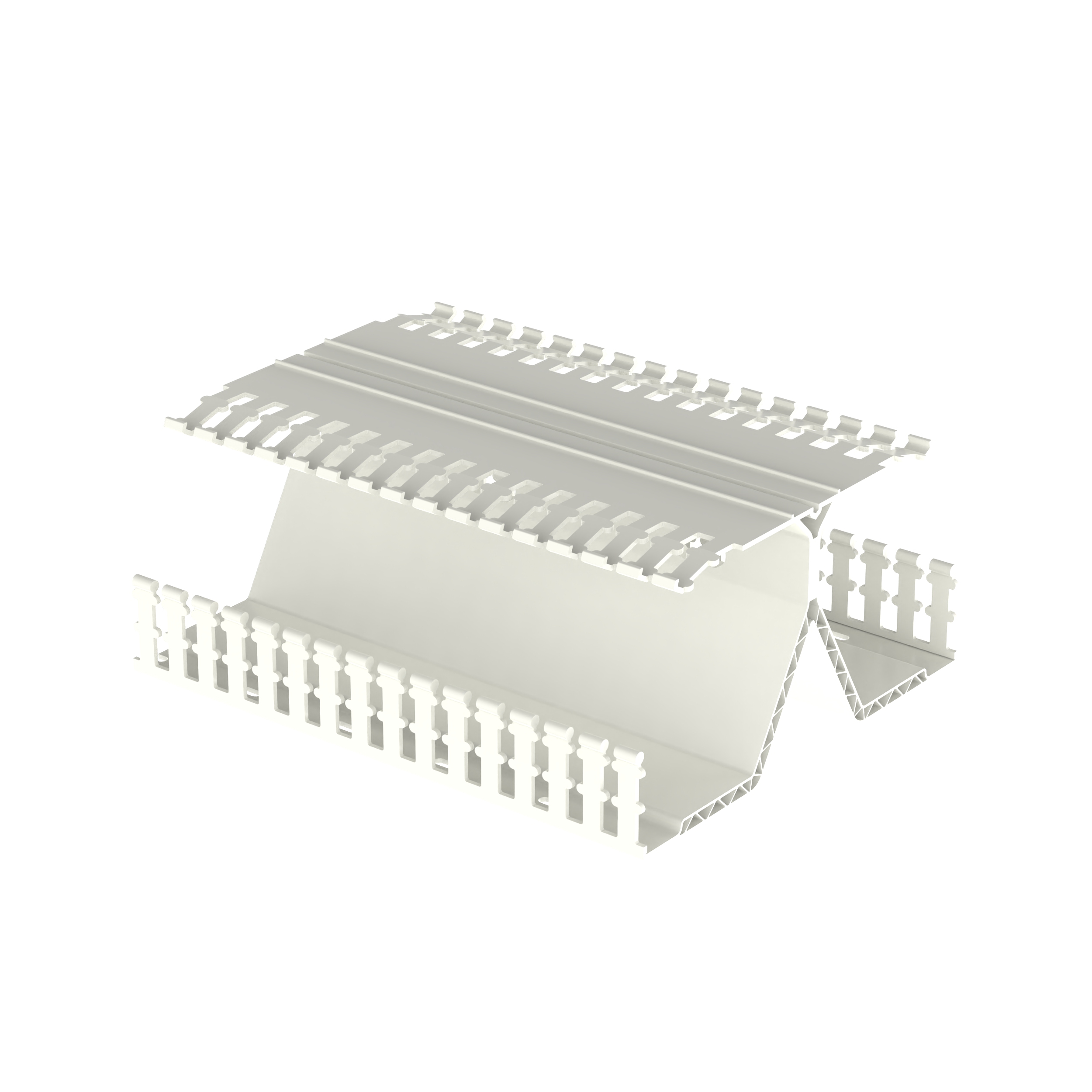 DIN Ray Kablo Kanalı, Beyaz, PVC, 104.8x209mm