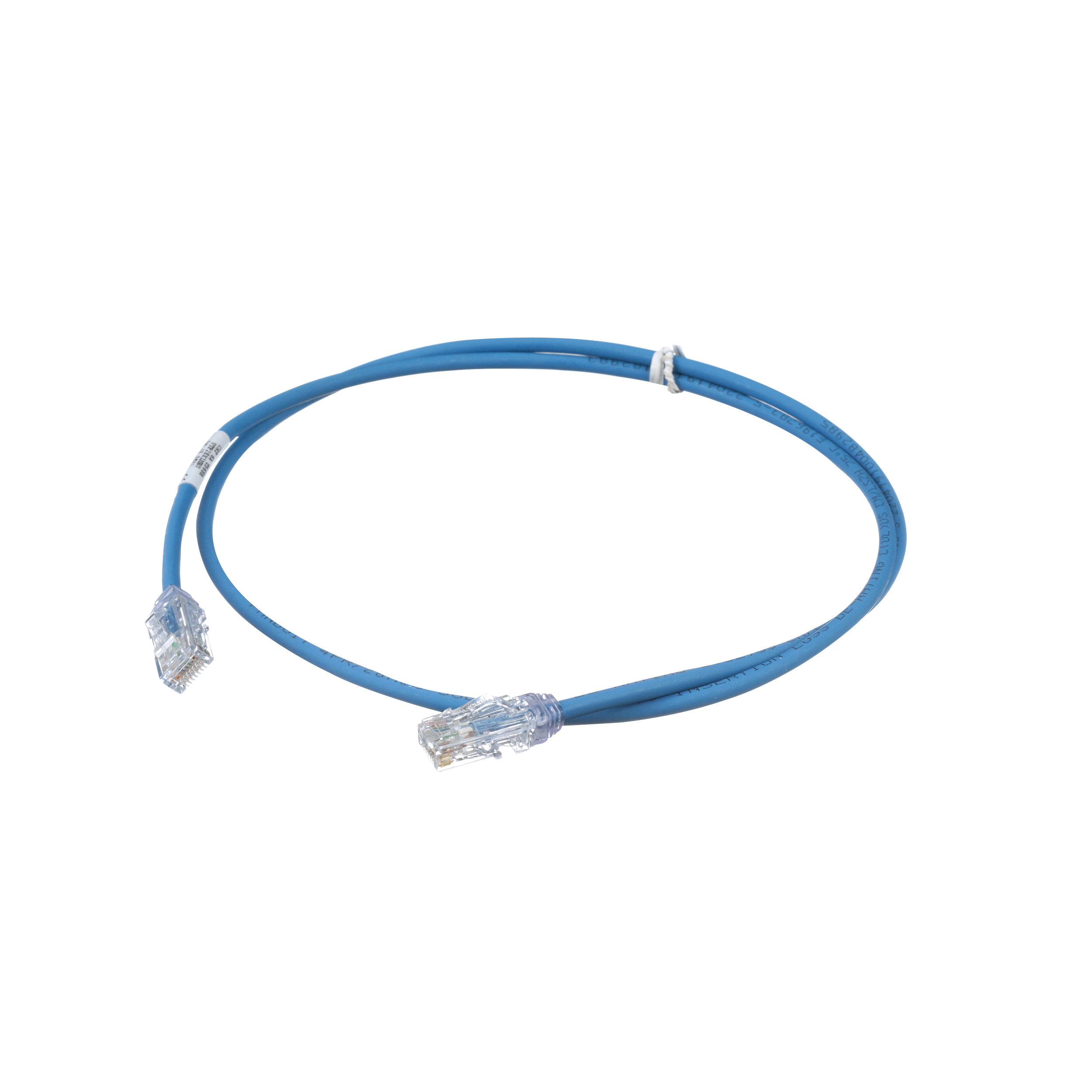Cat 6A 28 AWG UTP Bakır Yama Kablosu, 1m, Mavi