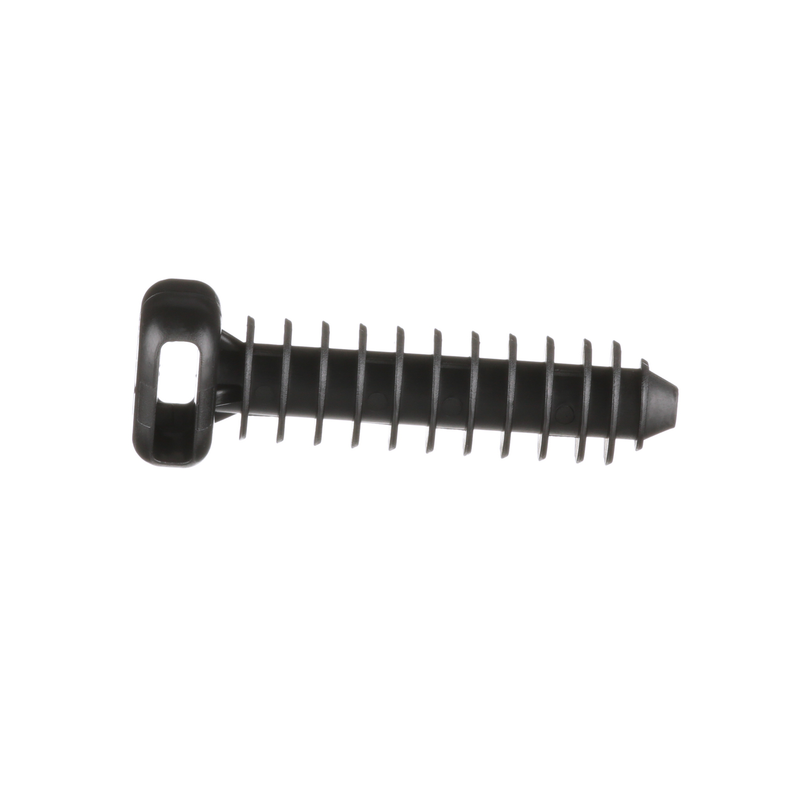 Cable Tie Mount, Black, UV PA 6.6, Fir Tree, 13.7x50.3mm, PK100