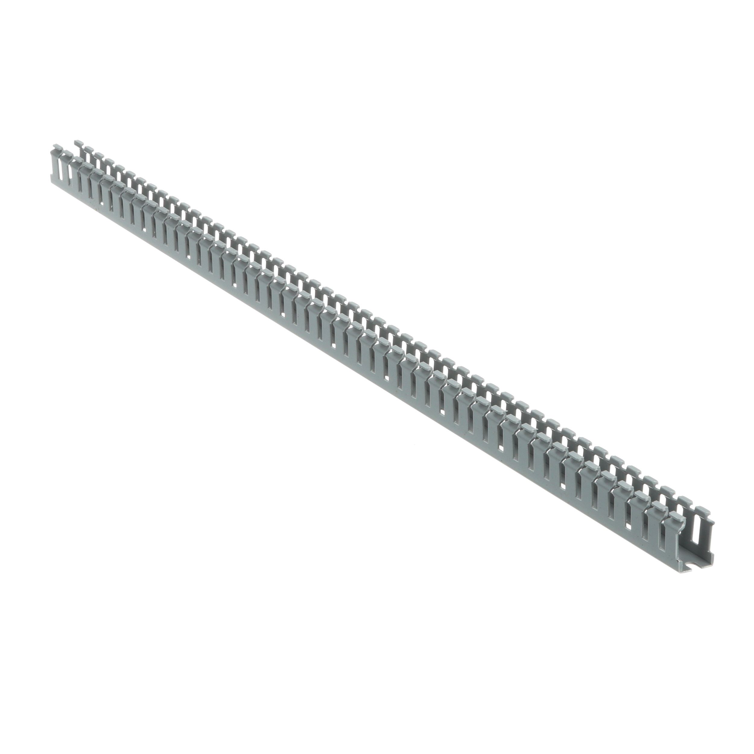 Dar Oluklu Kablo Kanalı, PVC, 0.5 İnç x 1 İnç x 6 Feet, Açık Gri