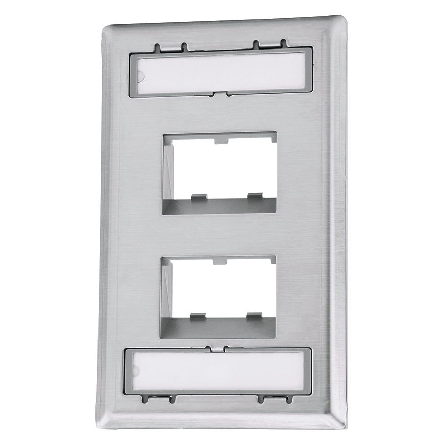 Mini-Com® Stainless Steel Faceplate