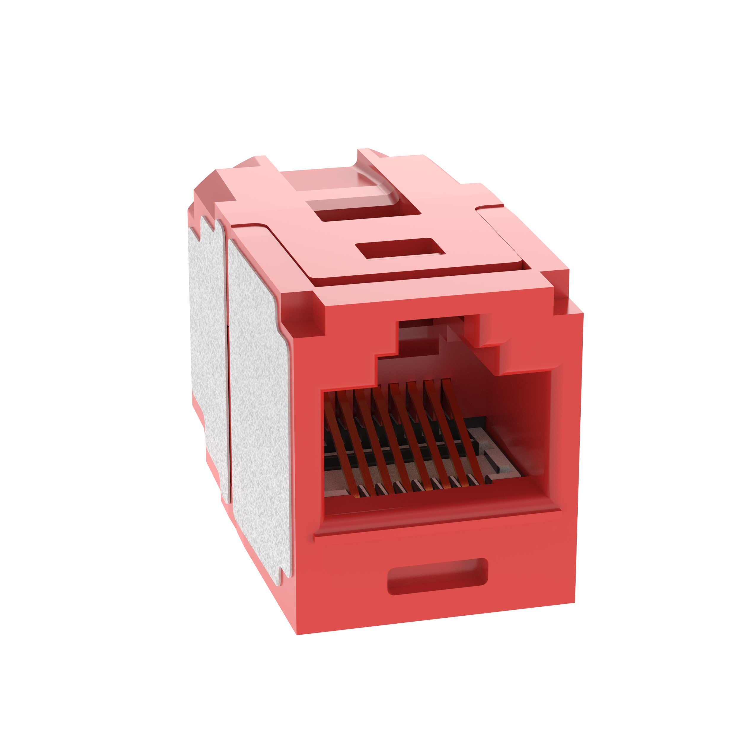 Twisted Pair RJ45 Cat 6A Bağlantı Modülü, Kırmızı