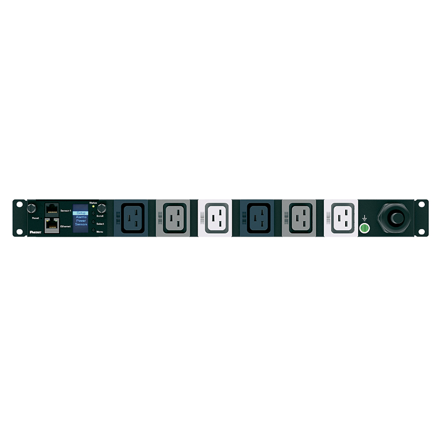 MI PDU, 16AMP, 400V, (6)C19, IEC 60309 3P+N+E 6h 16A (IP44)