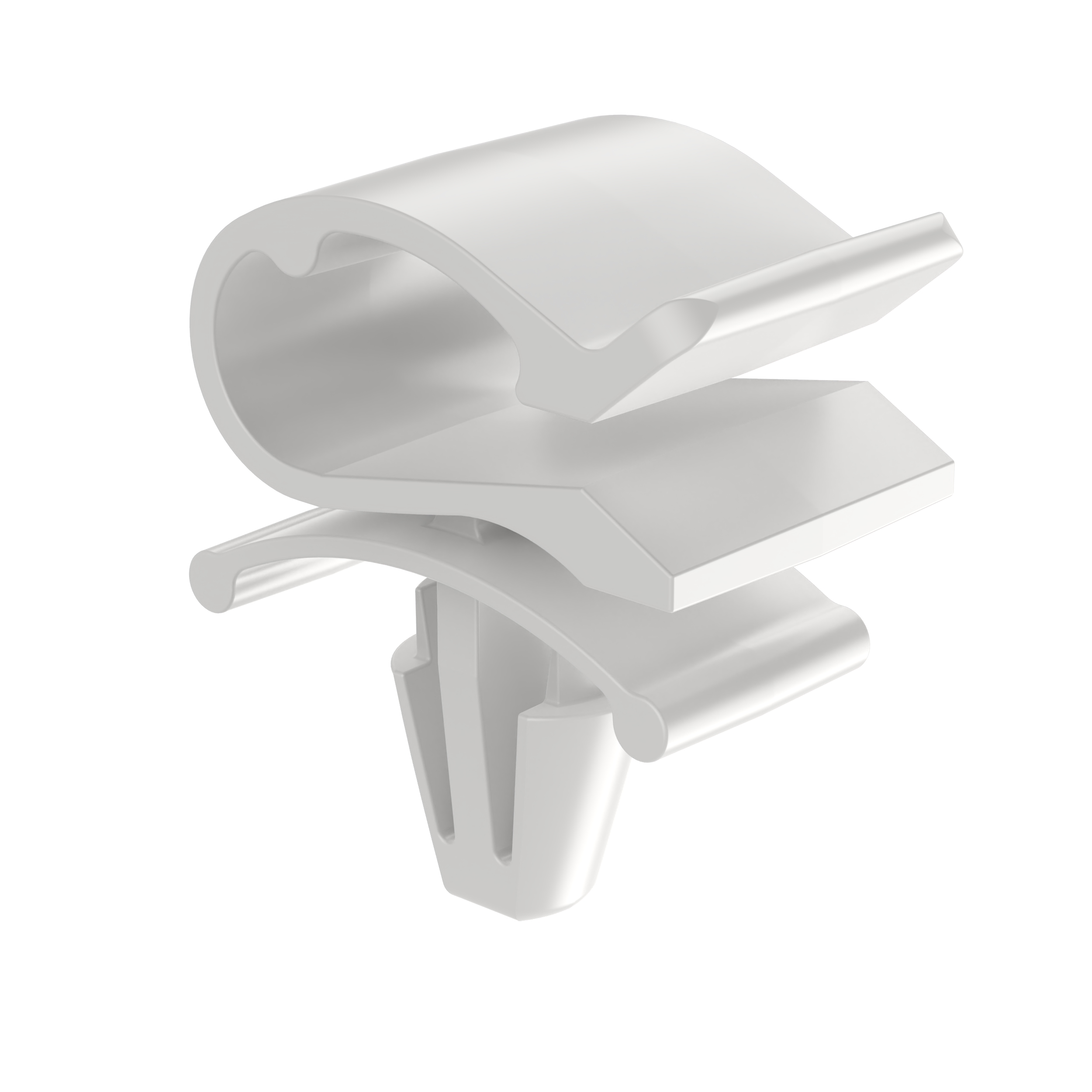 Wire Clip, Natural, PA 6.6, Push Barb, 12.7x12.4mm, PK1000