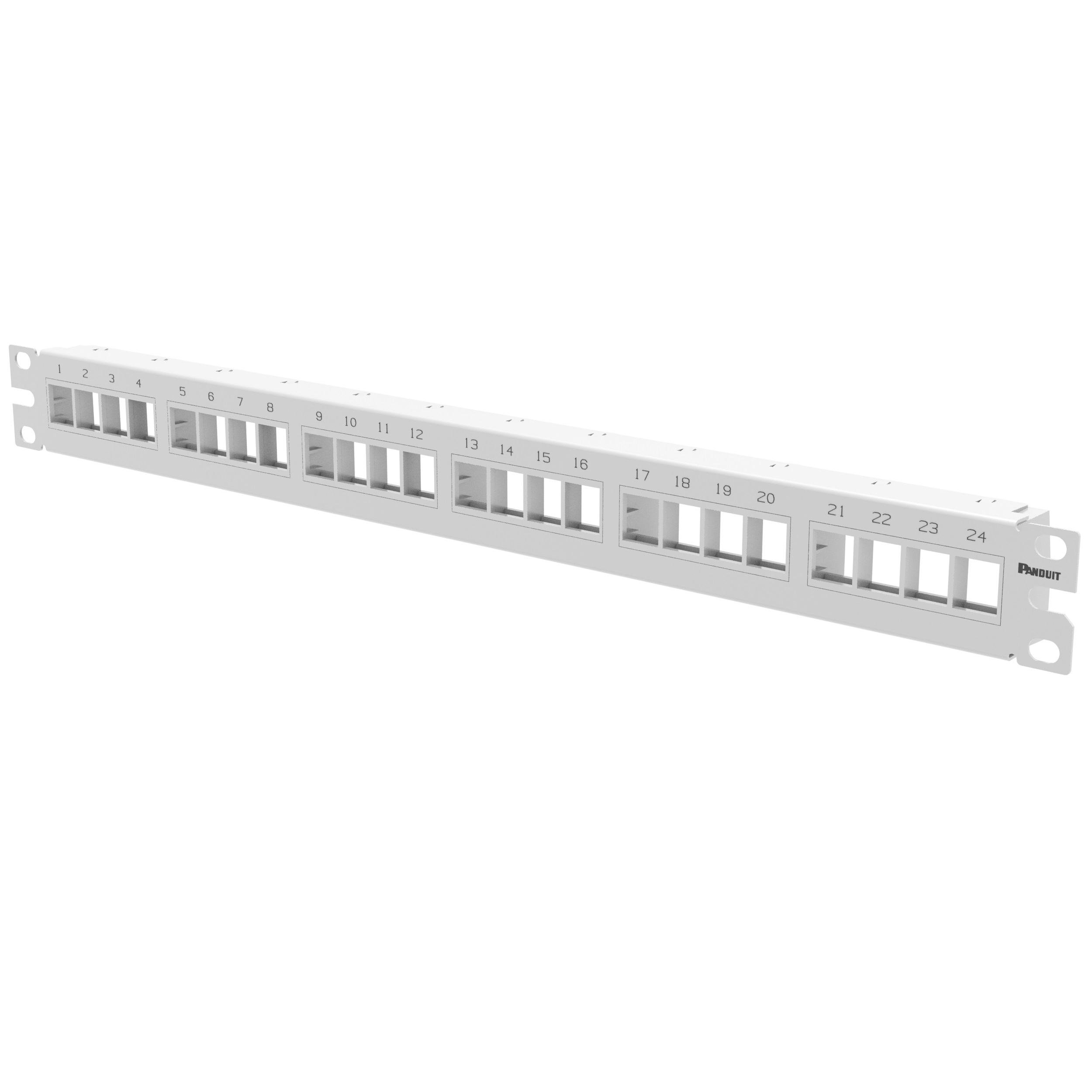 NetKey Modüler Yama Paneli, Düz, Flush Montaj, 24 Port, Beyaz