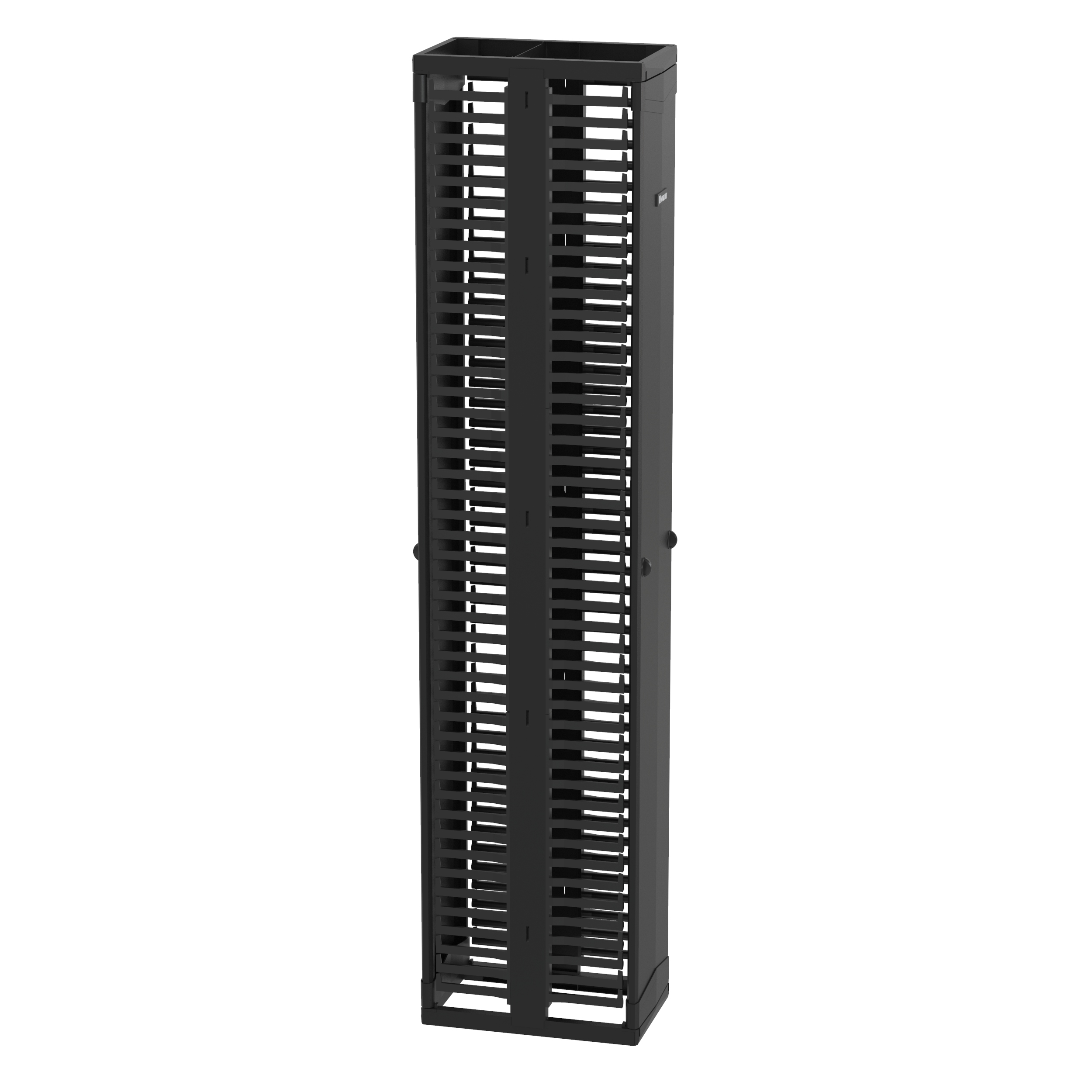 PR2V Dikey Çift Taraf Açılır Yönetici, 45RU, 30 cm Genişlik, Siyah