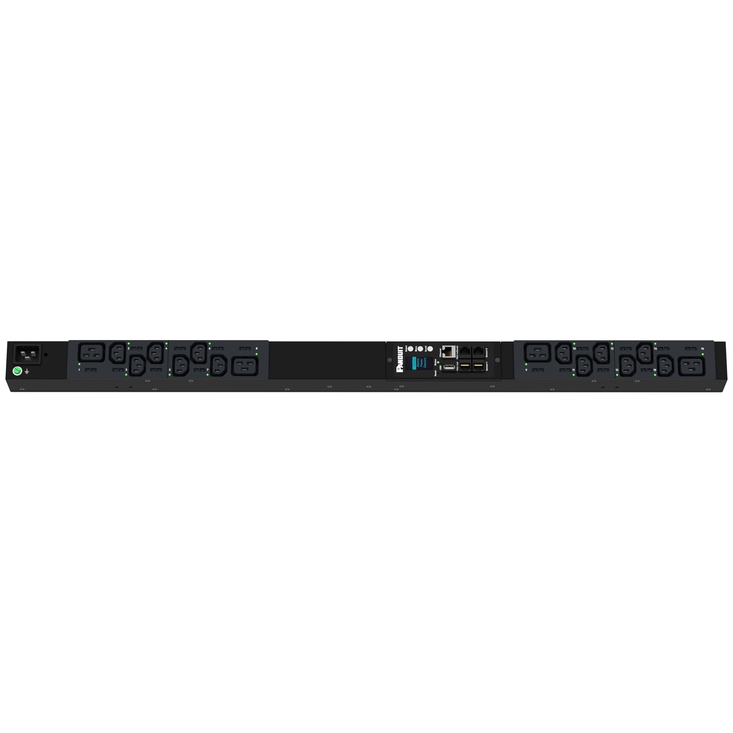 MS PDU, 16AMP, 230V, (12)C13, (4)C19, IEC 60309 2P+E 6h 16A (IP44)
