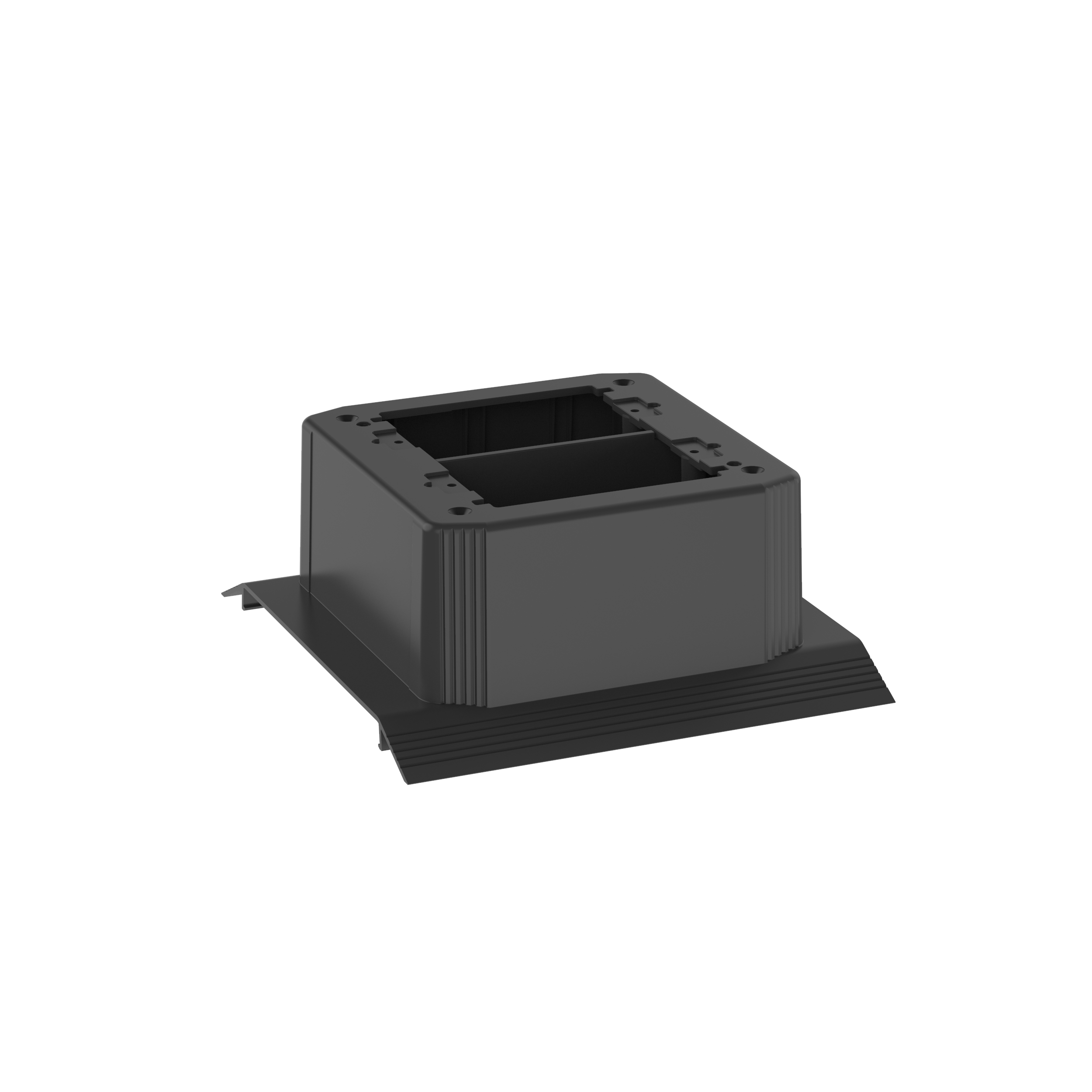 Above Floor Raceway Junction Box, Black