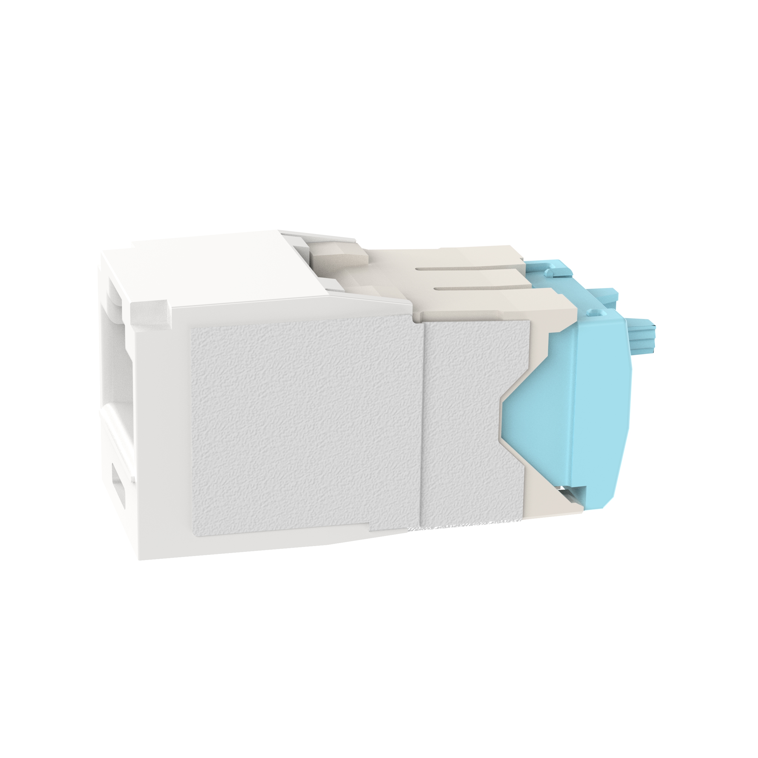 UTP RJ45 Cat 6A 28/30 AWG Dişi Bağlantı Modülü, Arktik Beyaz