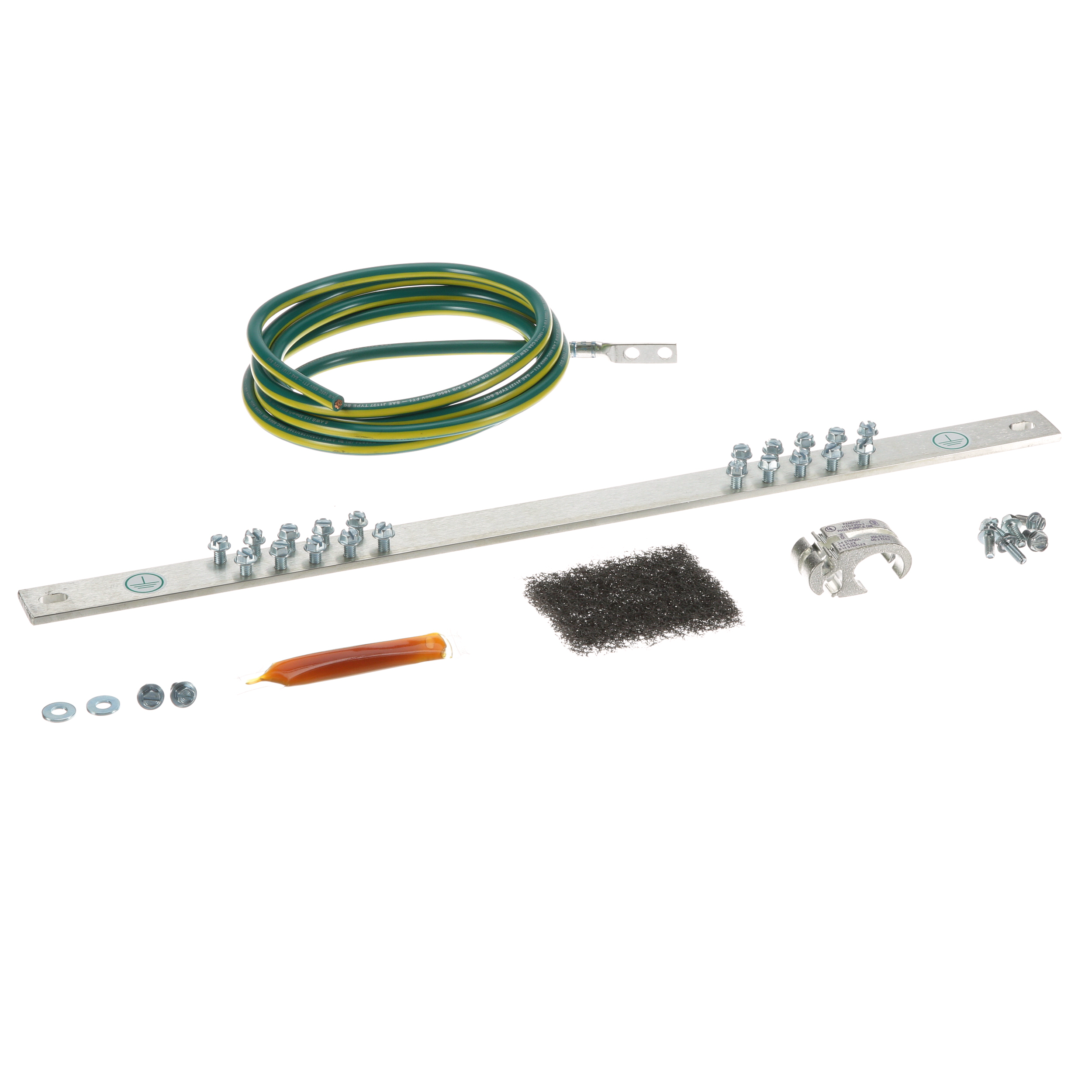Busbar and Jumper Kit, 6AWG, Green/Yellow, PK1