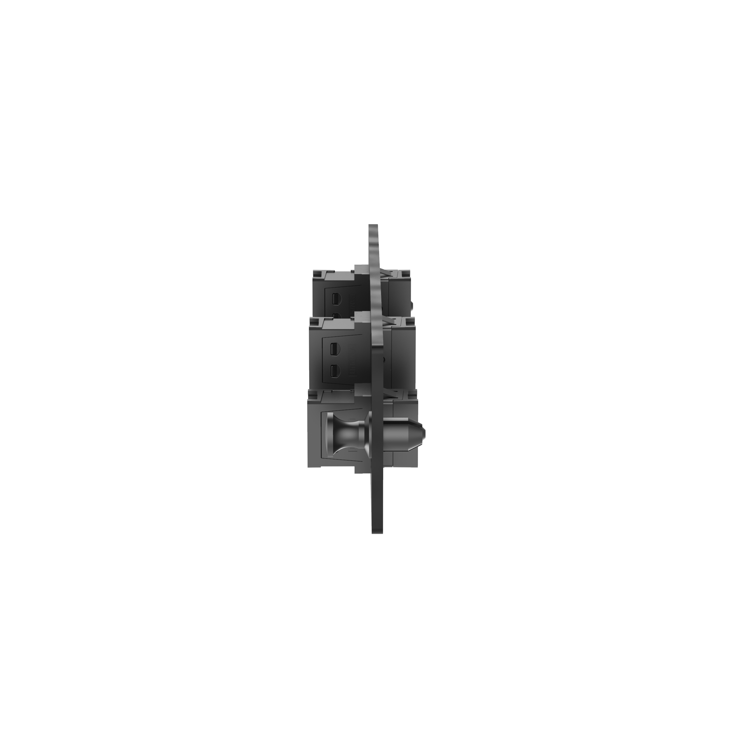 Opticom® FAP, 4 Tuş-Yukarı/Tuş-Aşağı MPO, Tip A, Siyah, Yatay