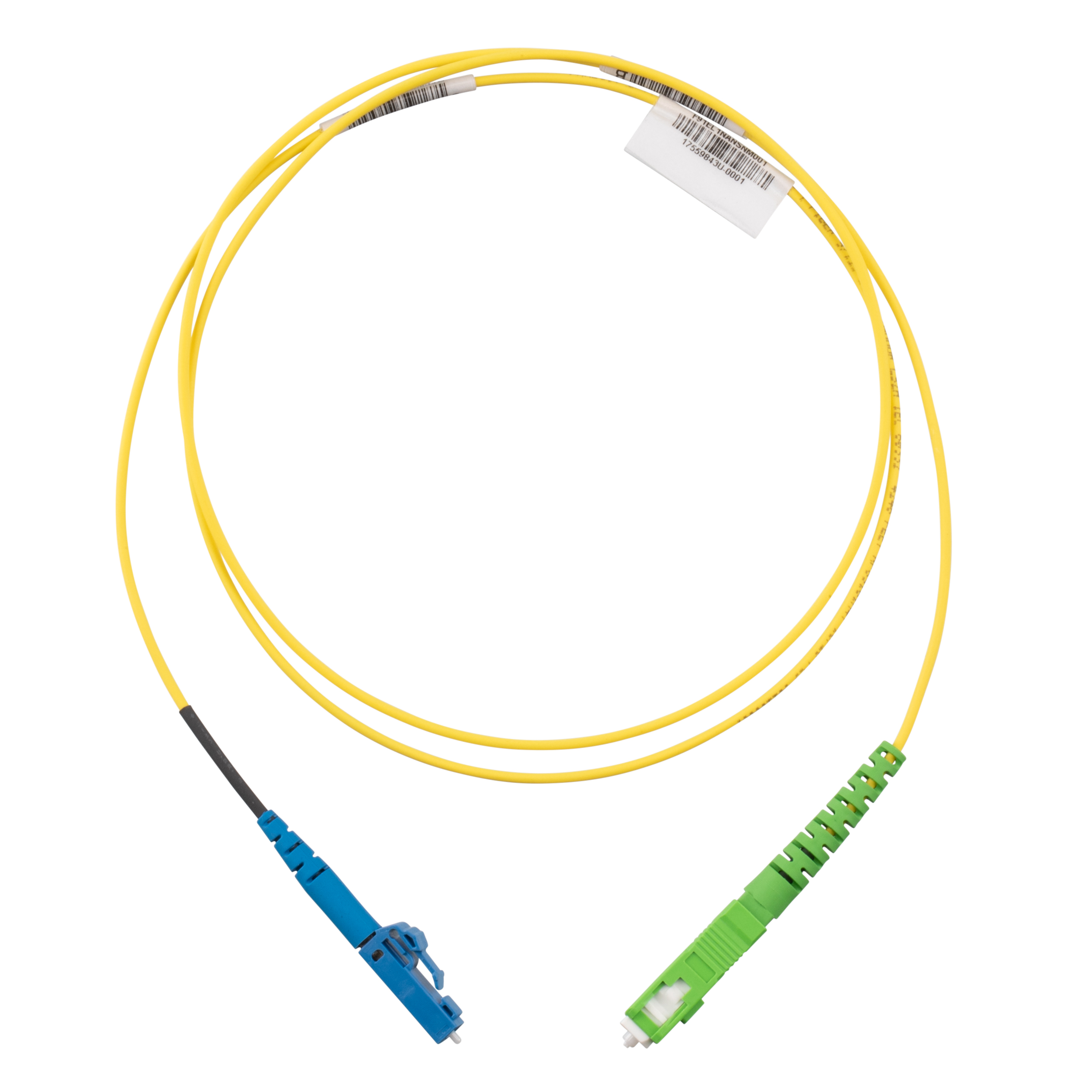 OS2, 1 Fiber 1.6mm Yama Kablosu, Yükseltilmiş Alan, LC Simplex'ten SC APC'ye, Standart Polarite, Standart Eklem Kaybı - 2 Metre