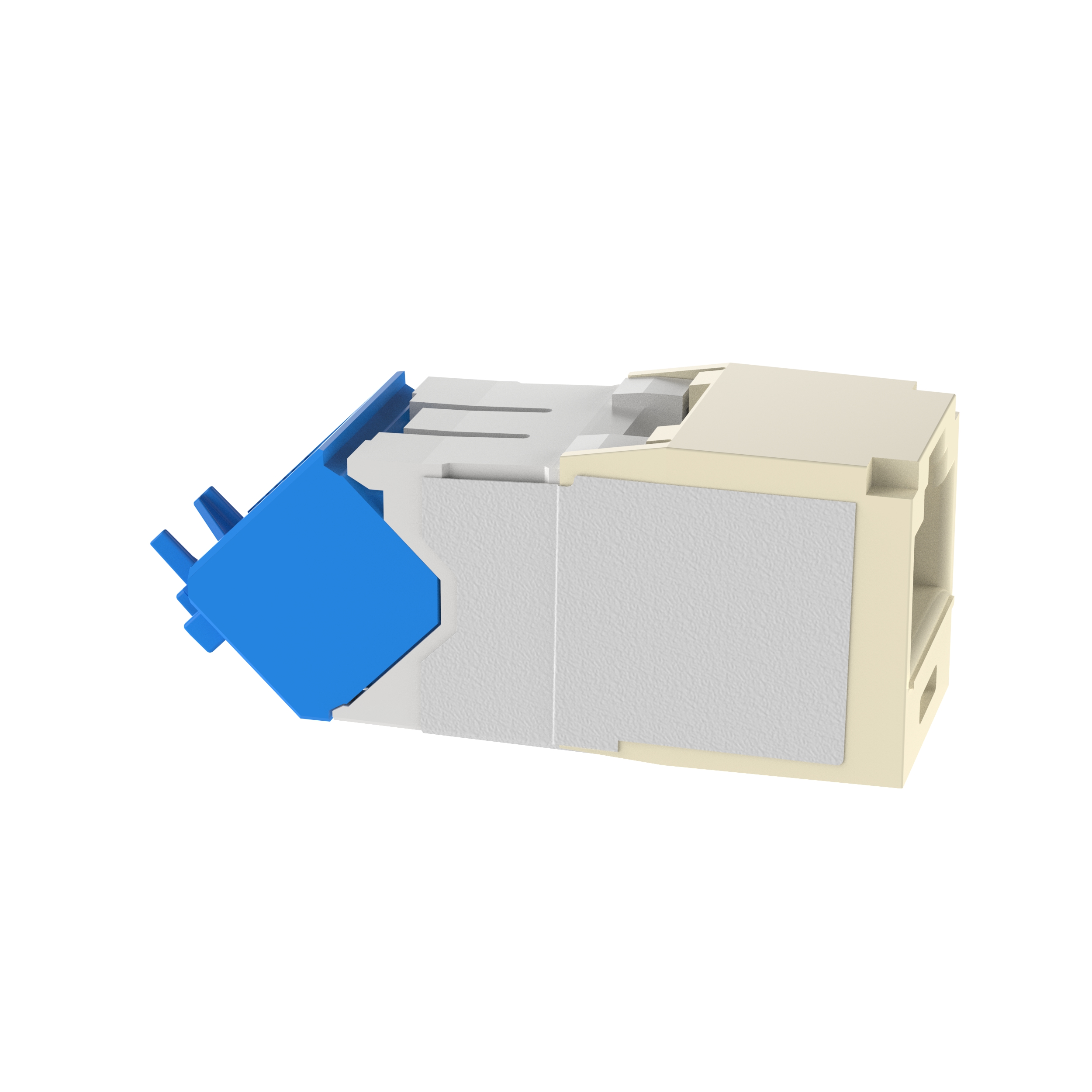 UTP RJ45 Cat 6A Up/Down TG Jack Module, Electric Ivory