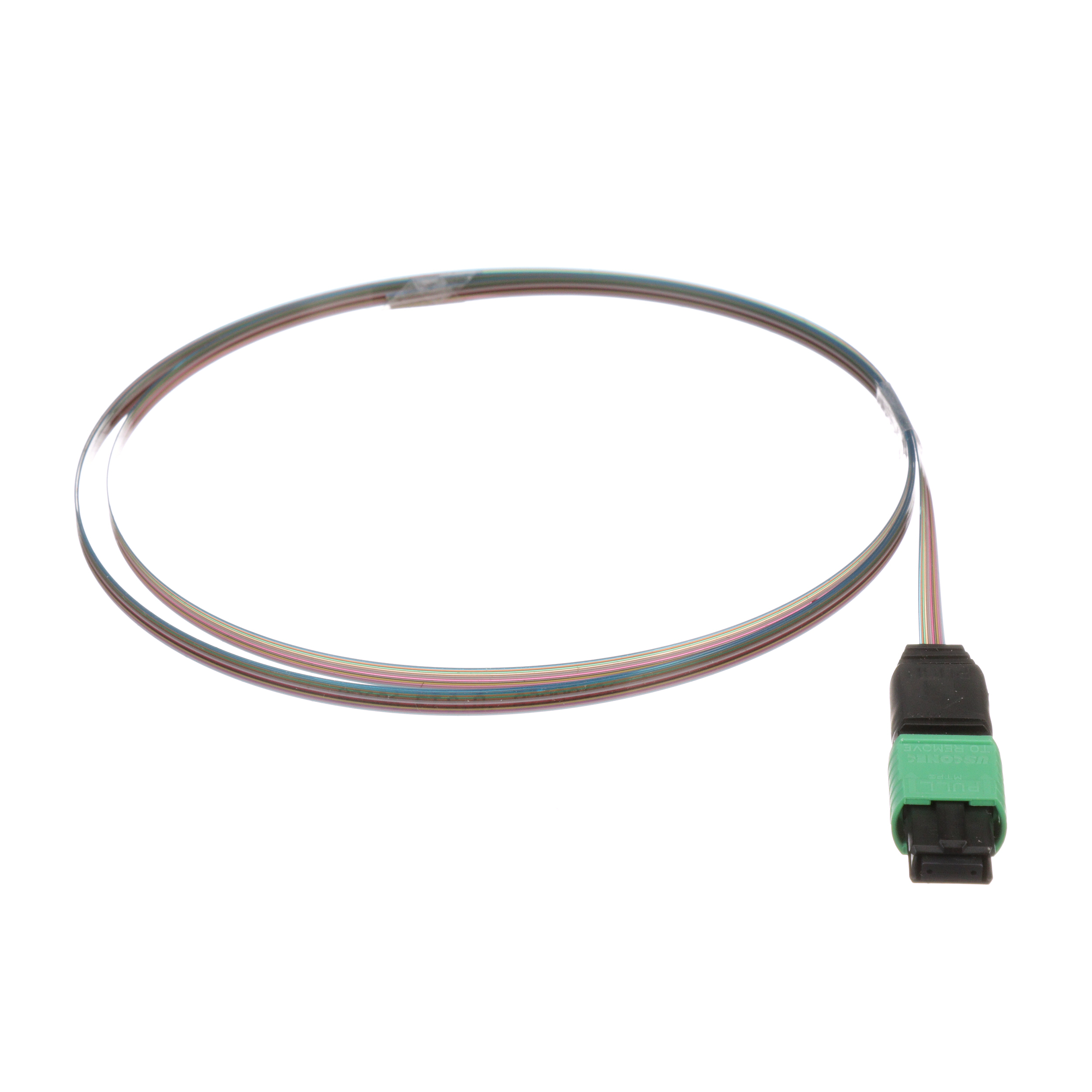 OS2, 12 Fiber Çıplak Şerit Pigtail Montajı, MPO Dişi - Pigtail, Standart Polarite, Standart Ekleme Kaybı - 1 metre