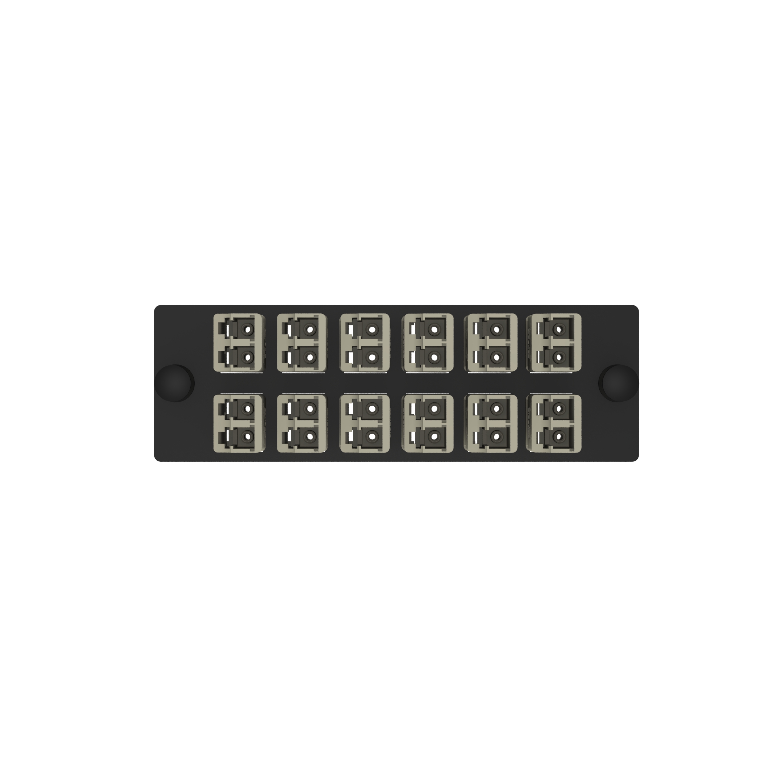 Opticom® Fiber Adaptör Paneli, OM1, 12 LC Çift Yönlü, Elektrik Fildişi