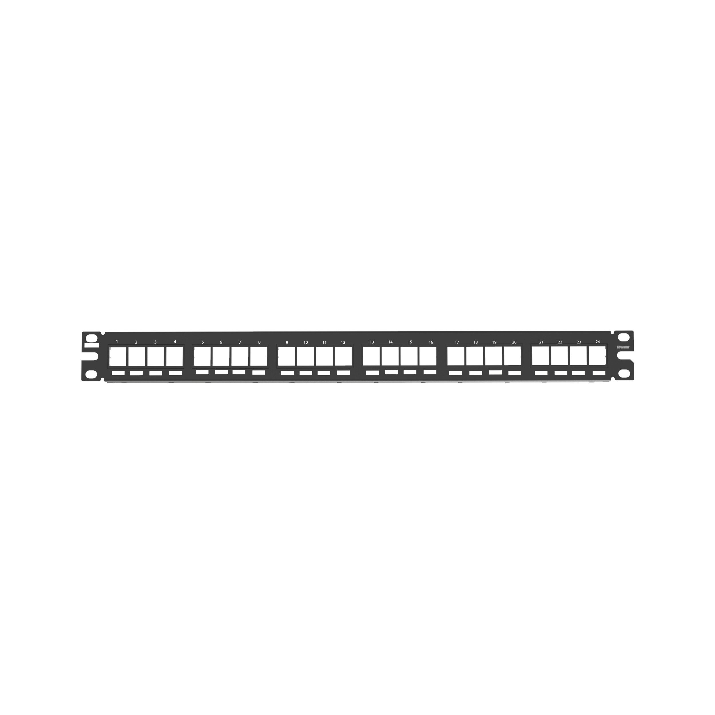NetKey® Çıkış Paneli, 24 Port, 1 RU, BL