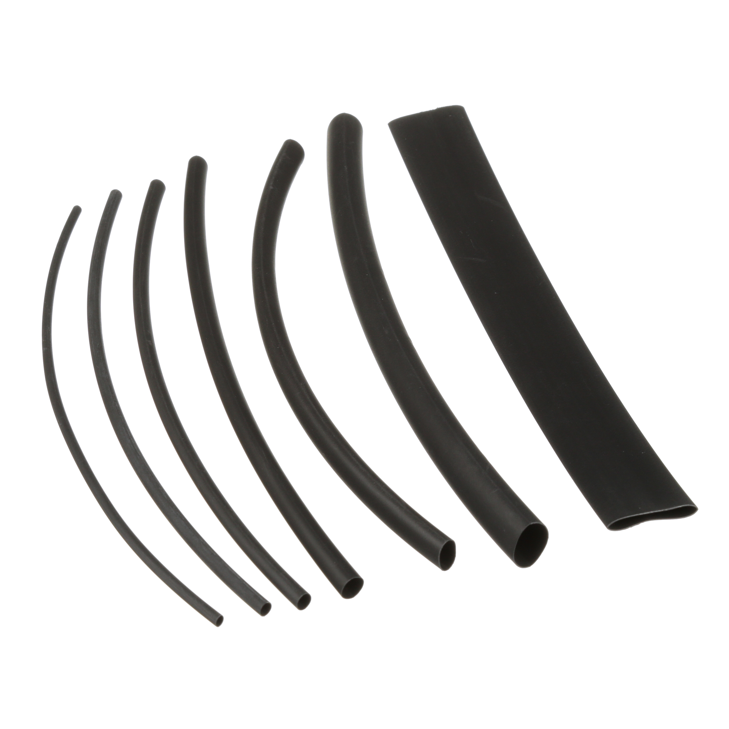 Büzülme Kılıfı İnce, 2 Adet Kutuda .06"-.50" (1.5mm-12.7mm), Siyah, PK1