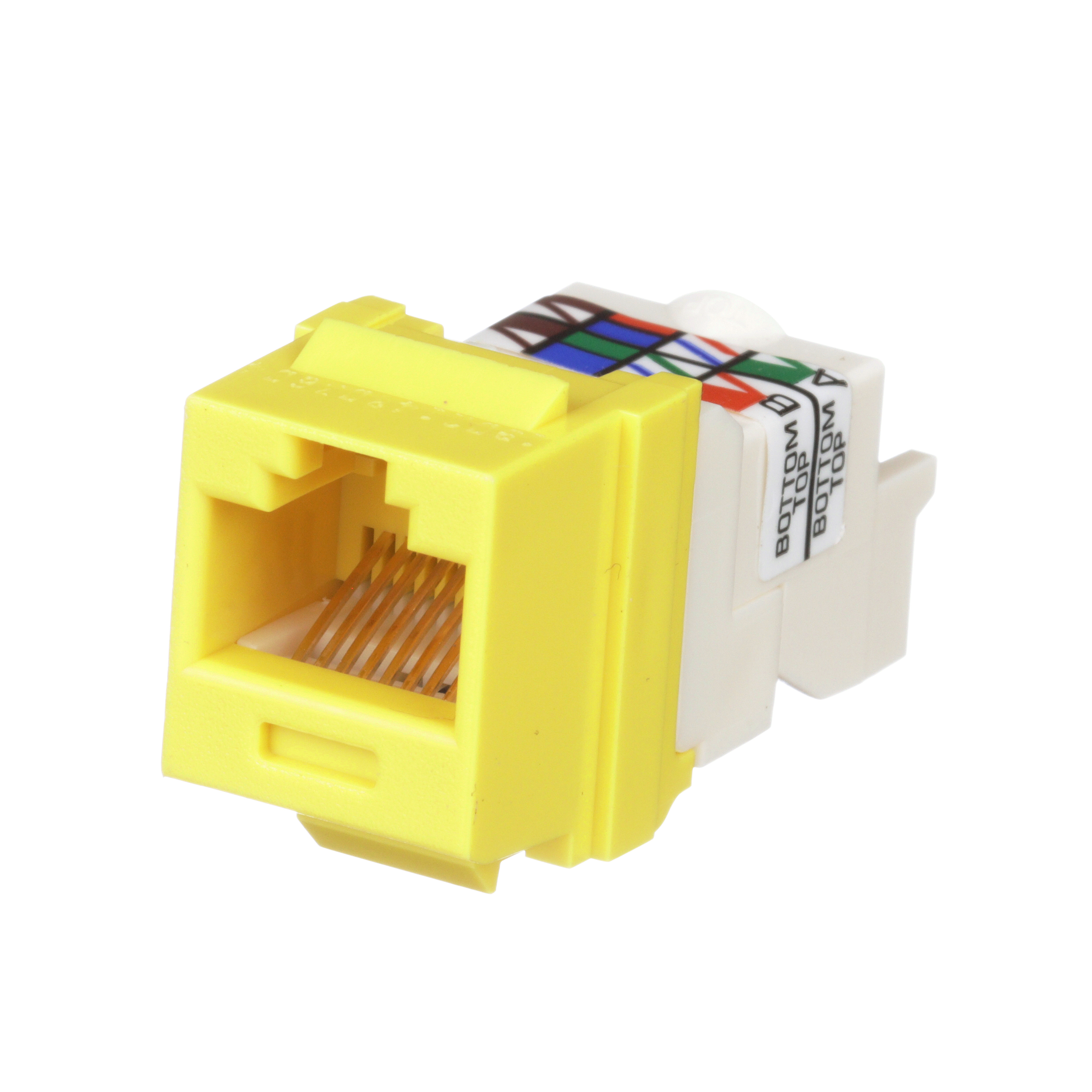 Twisted Pair RJ45 Cat 6 Keystone Jack Modülü, Sarı