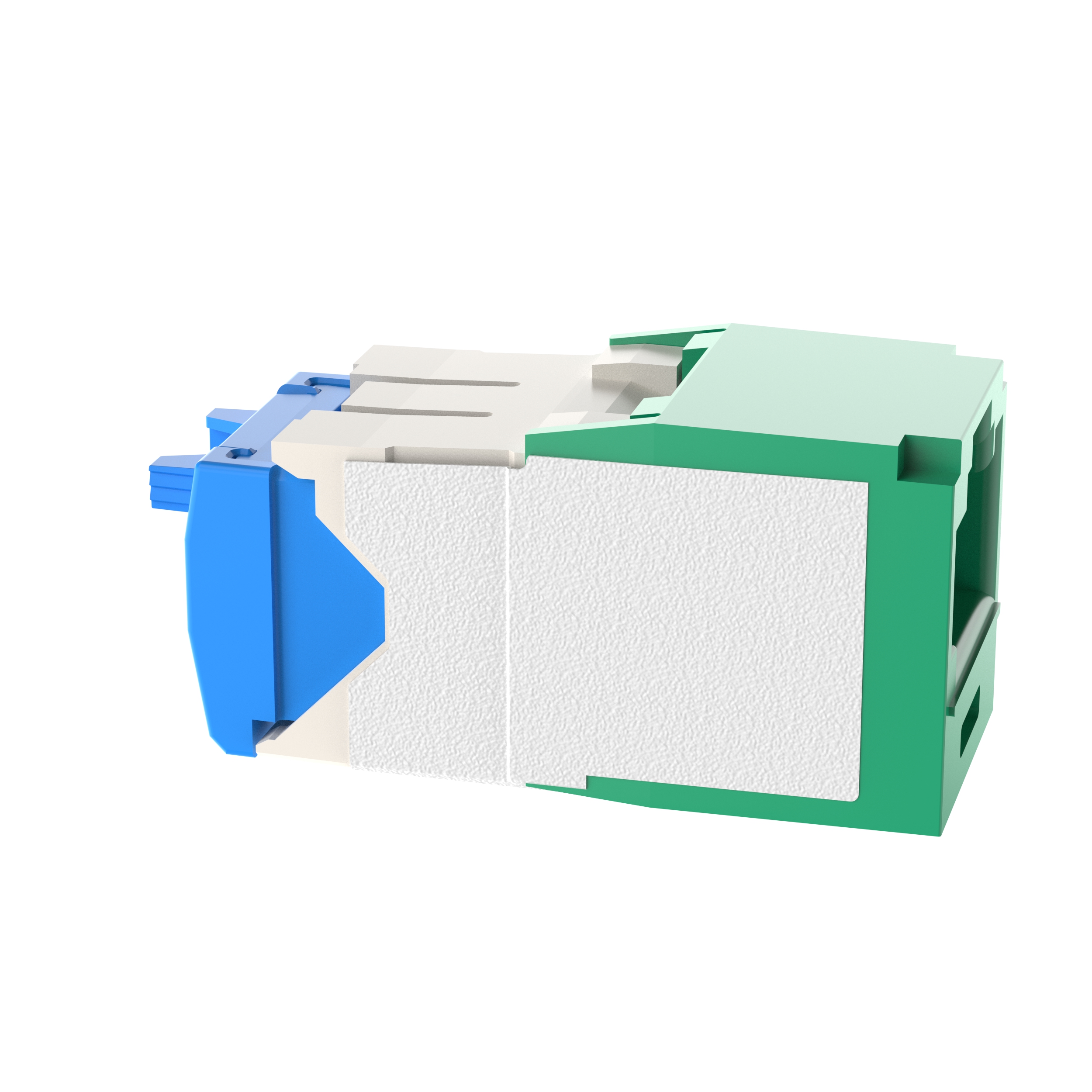 Twisted Pair RJ45 Cat 6A Kilitlemeli TG Jak Modülü, Yeşil