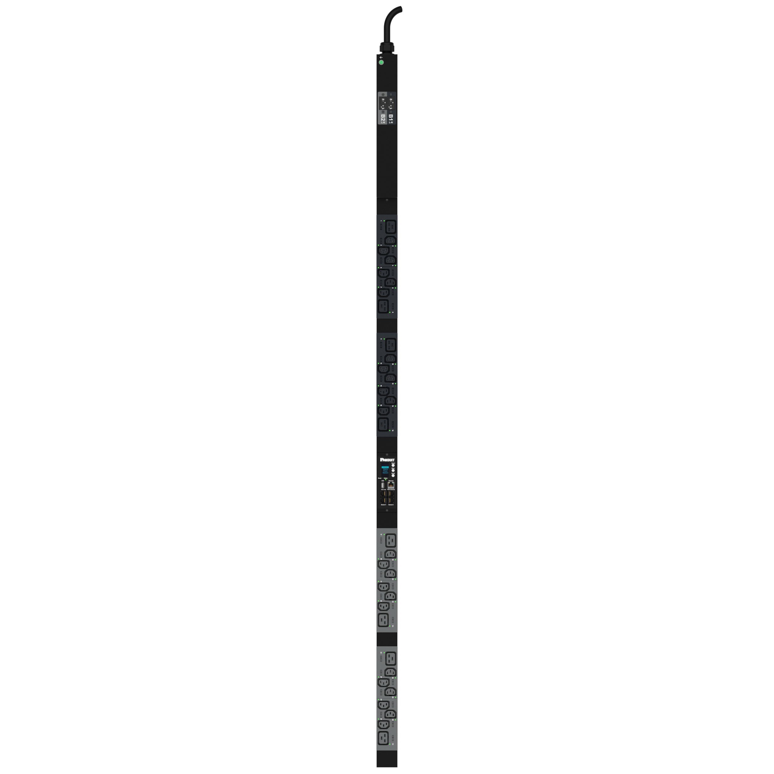 MS PDU, 1 Faz, 32A, 230V, (24)C13, (8)C19, UL/CE