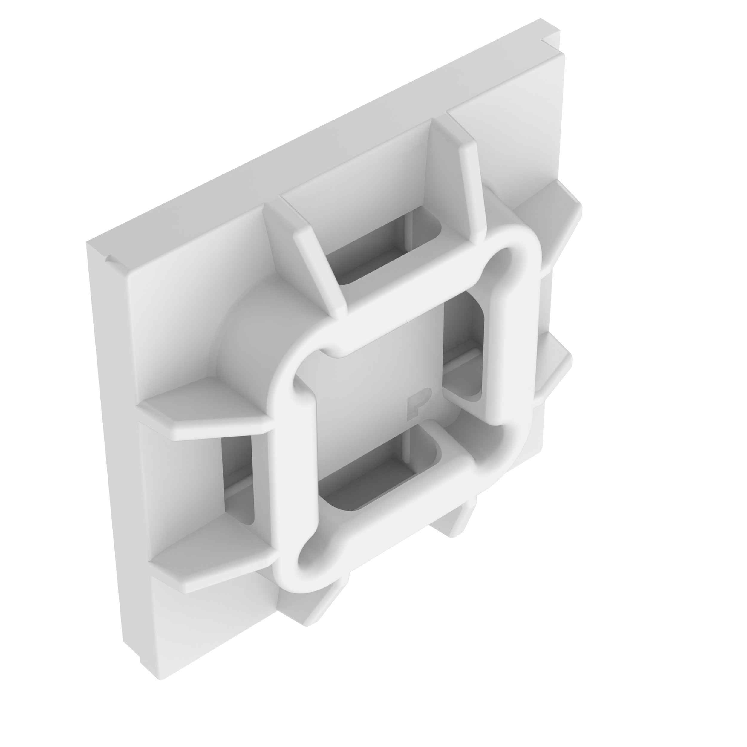 Süper-Tutuş™ Montaj, Beyaz, PA 6.6, Kauçuk Yapışkanlı, 19.1x19.1mm, PK100