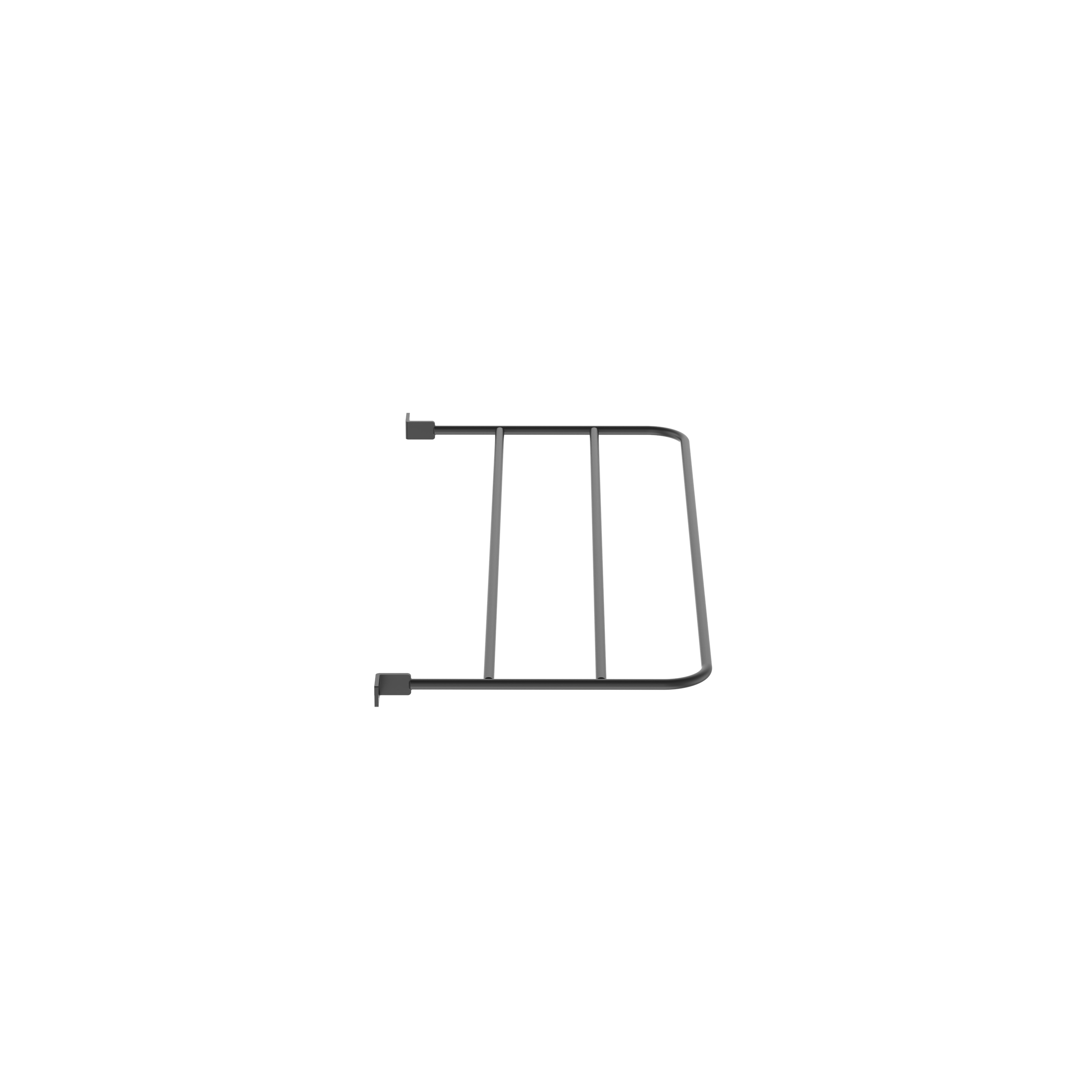 Strain relief bar, multi-depth, black