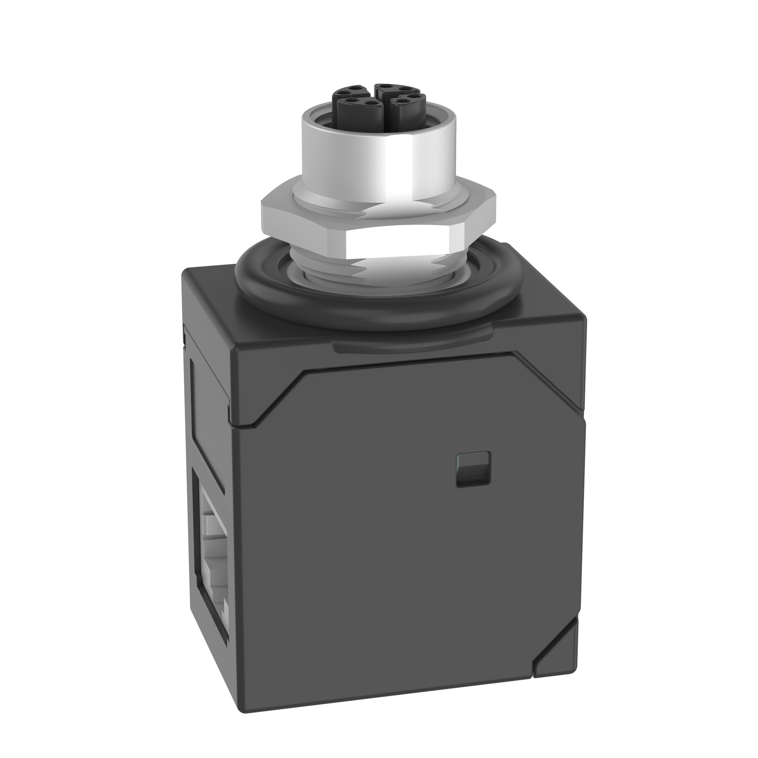 M12 X-Code Female to 90° RJ45 Coupler Adapter