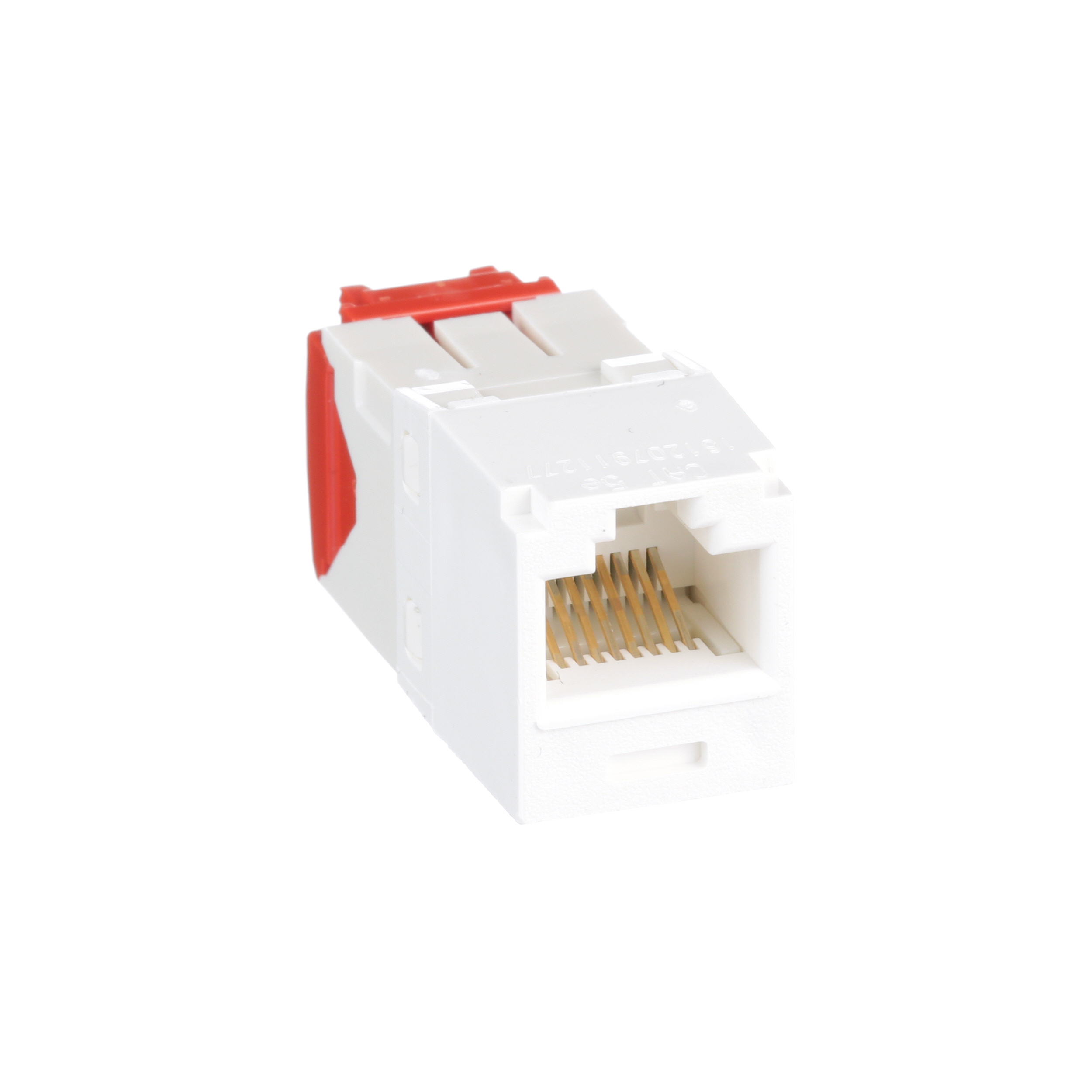 Twisted Pair (Kıvrımlı Çift) RJ45 Cat 5e Sonlandırma Jak Modülü, Arktik Beyaz
