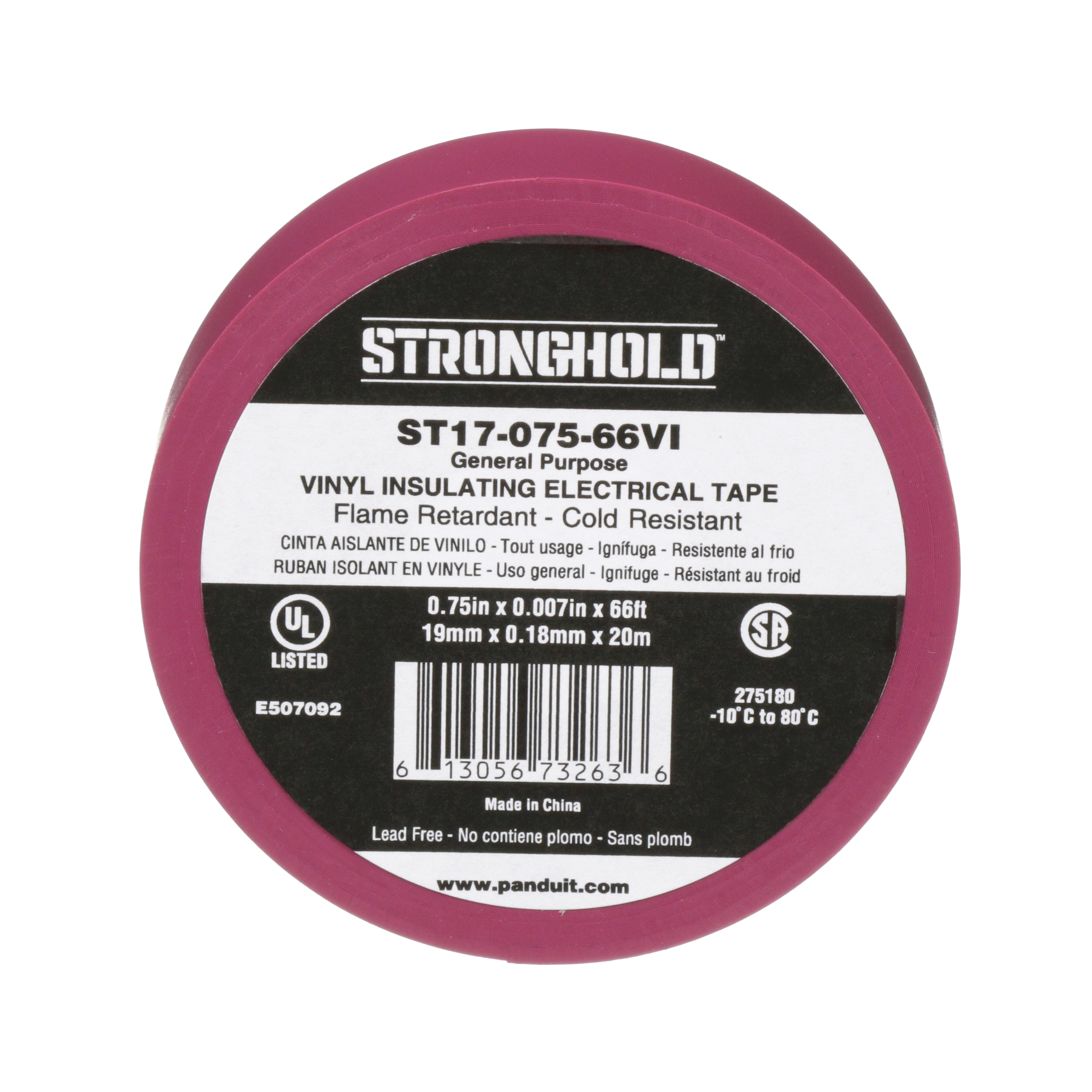 Elektrik Bandı, Mor, PVC, Genel Amaçlı, 19.05mm, 0.18mm, 10'lu Paket