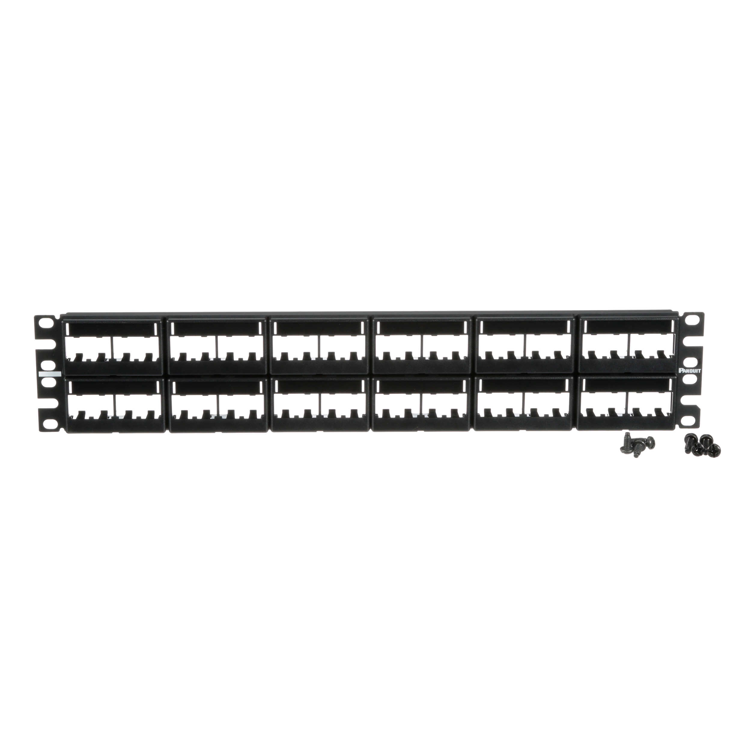 Mini-Com® Yama Paneli etiketli, 48 Port, 2 RU, BL