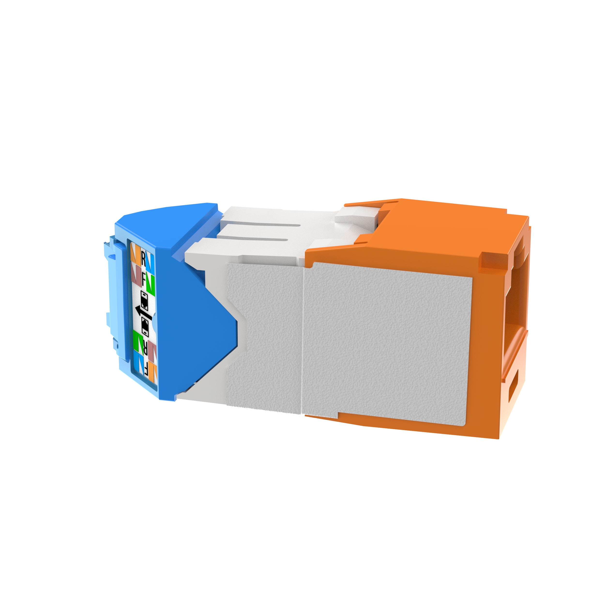 Cat6a Sol/Sağ 45 Derece TG Kablo Demeti Kapak Modülü, (Veya), 24'lü Paket
