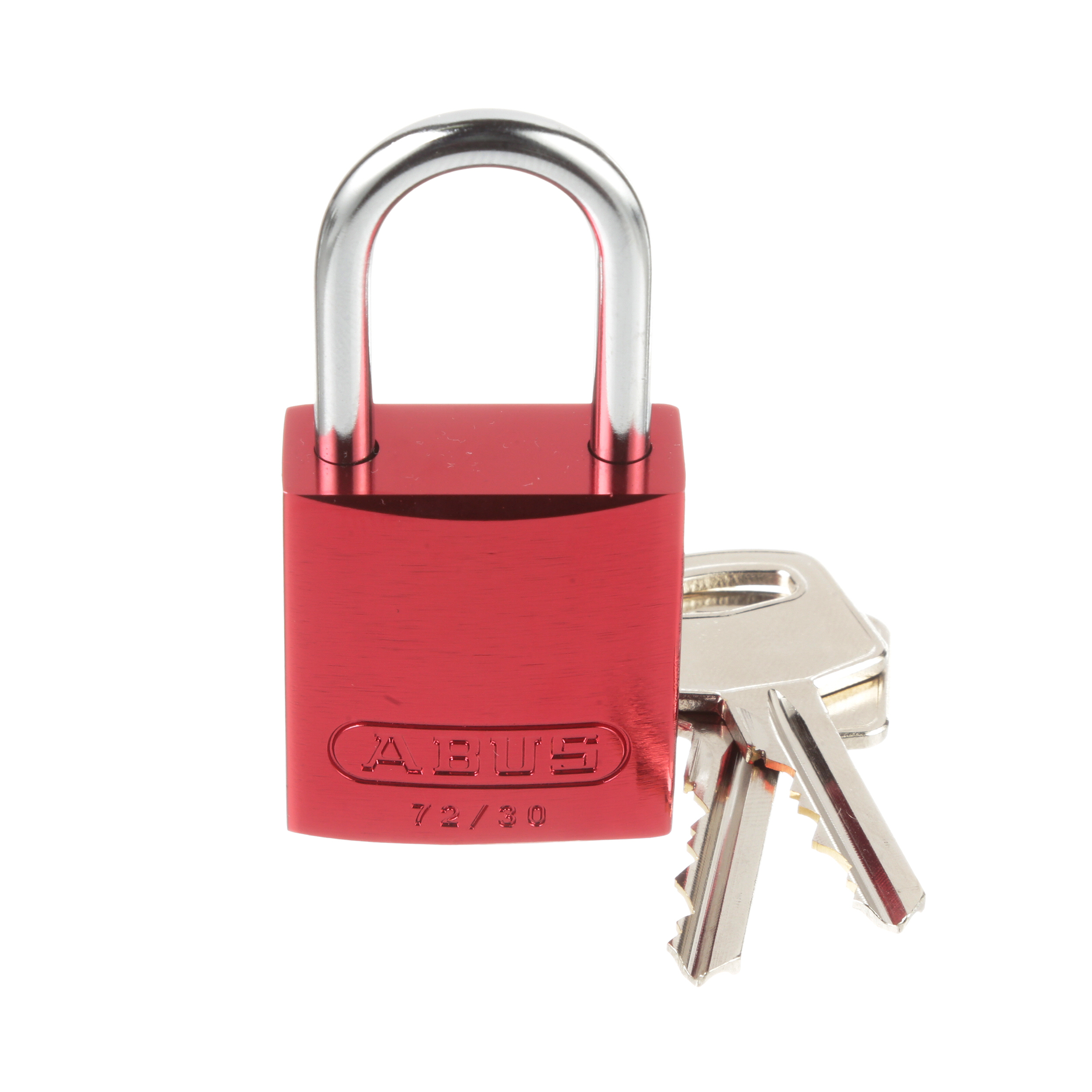 Compact Aluminum Body Padlock, 1.00" Shackle, Red,PK1