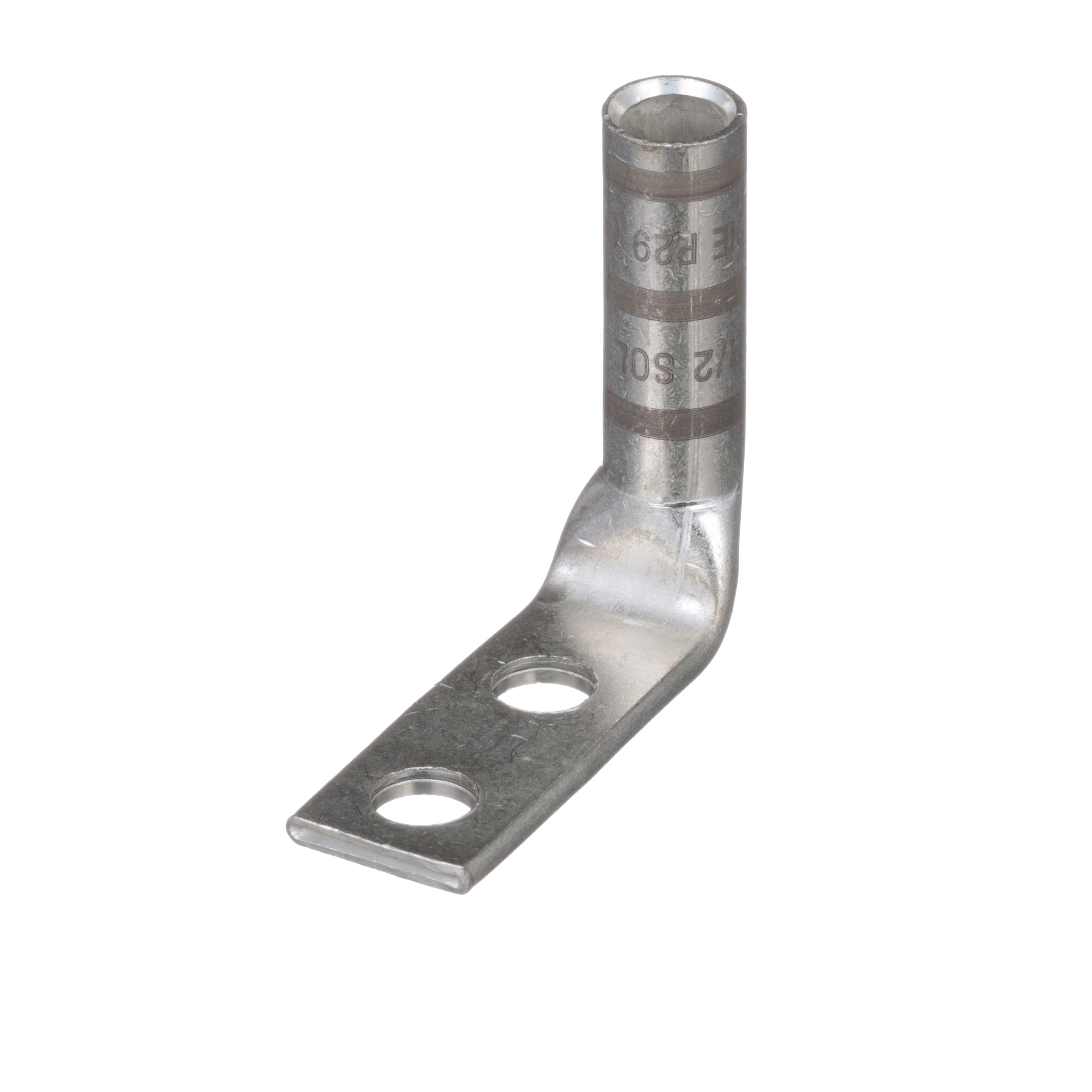 Bakır Bileşik Bağlantı Elemanı, 2 Delikli, 4-3A, 2A, 1/4" Somun, 5/8", 90°, 50'li Paket