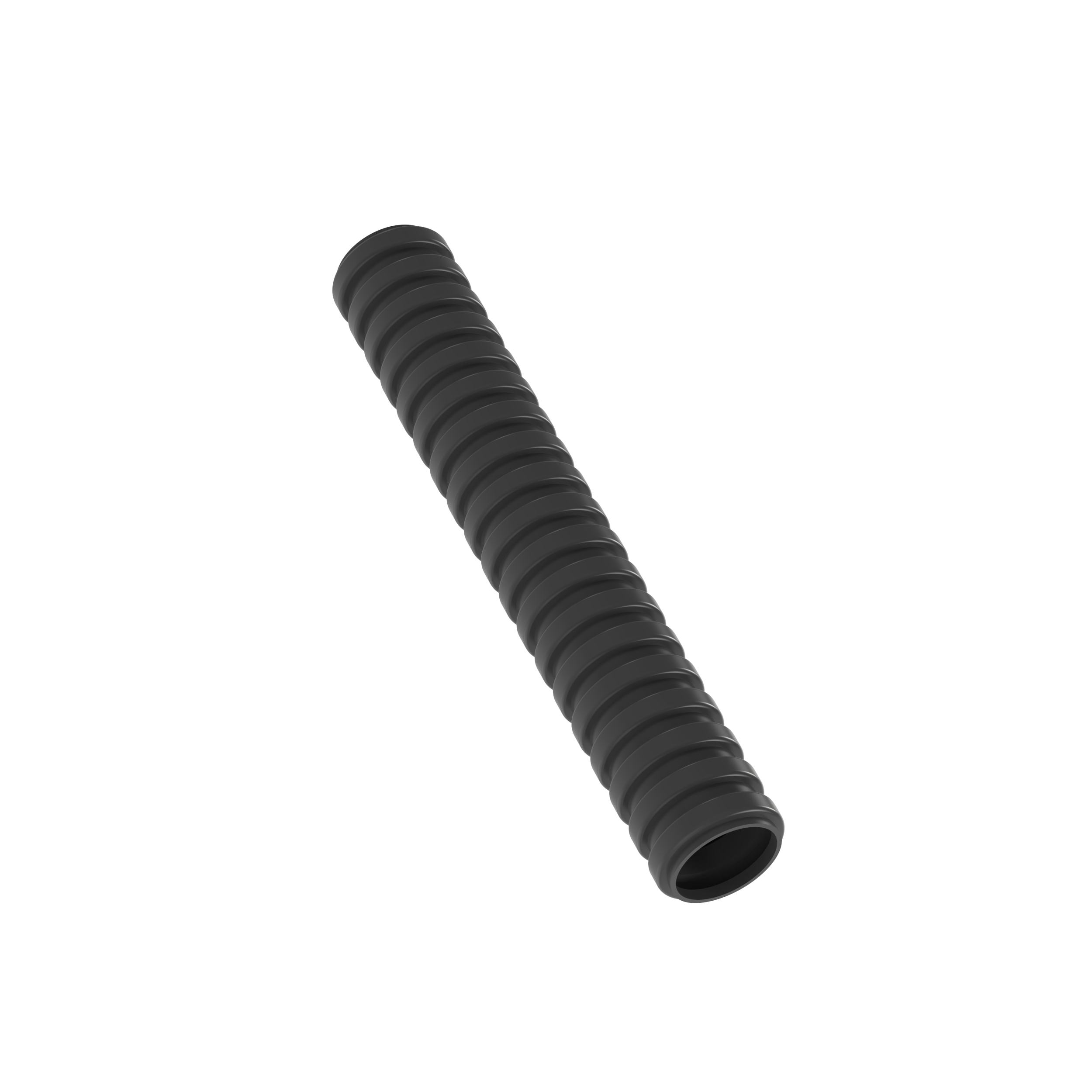 Corr. Loom Tubing Nylon, .38" (9.65mm) x 100', HS Black,PK1