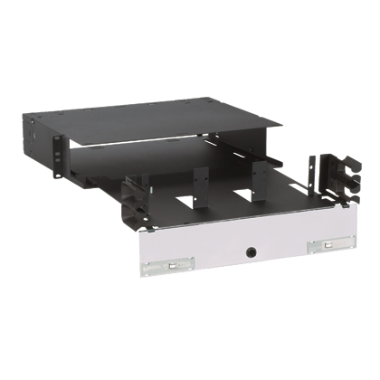 Opticom® Raf Montaj Kutusu, Siyah, 2 RU, 6 FAP/Kaset Yuvası