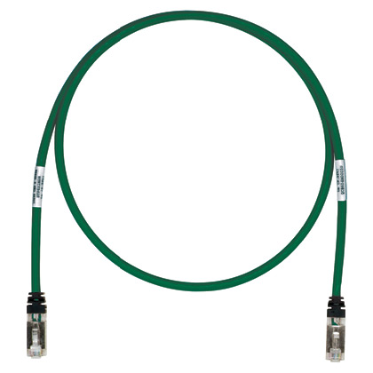 Cat 6A 26 AWG Korumalı Yama Kablosu, 2.5 m, Yeşil