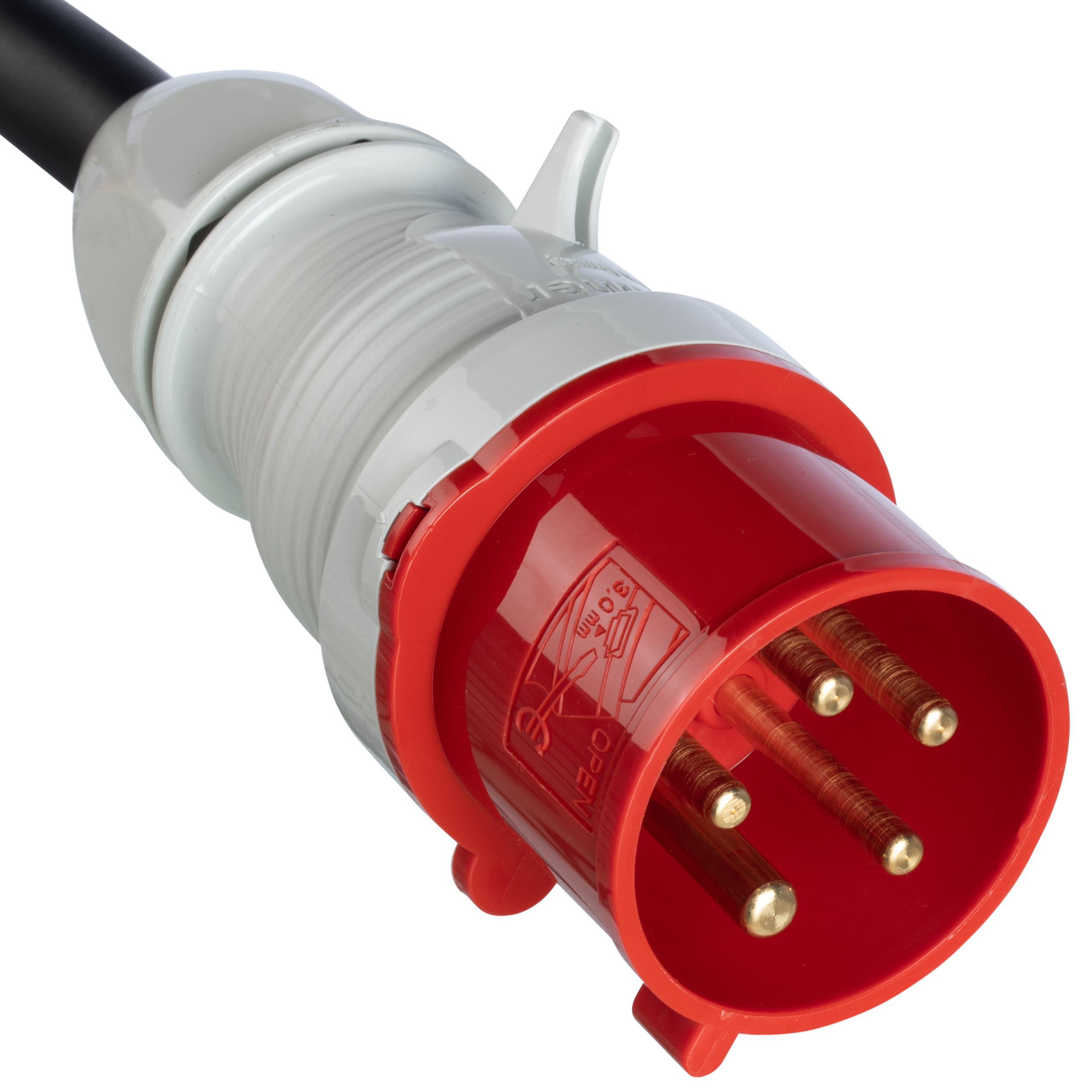 UPDU'ya IEC 60309 3P+N+E 6h 20A (IP44) uygun, KABLO DEMETİ, 3M (10FT)