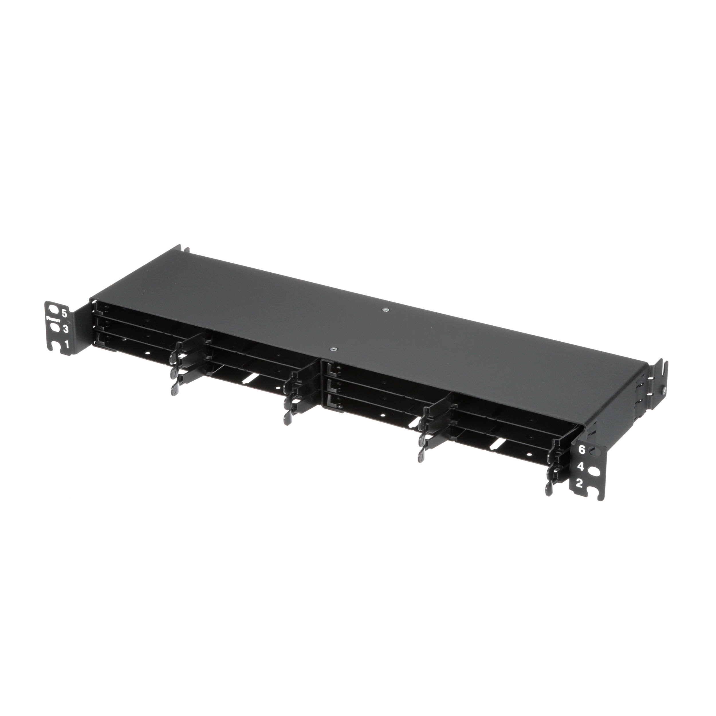 HD Flex™ Fiber Panel, 1 RU, 6 Port, Siyah