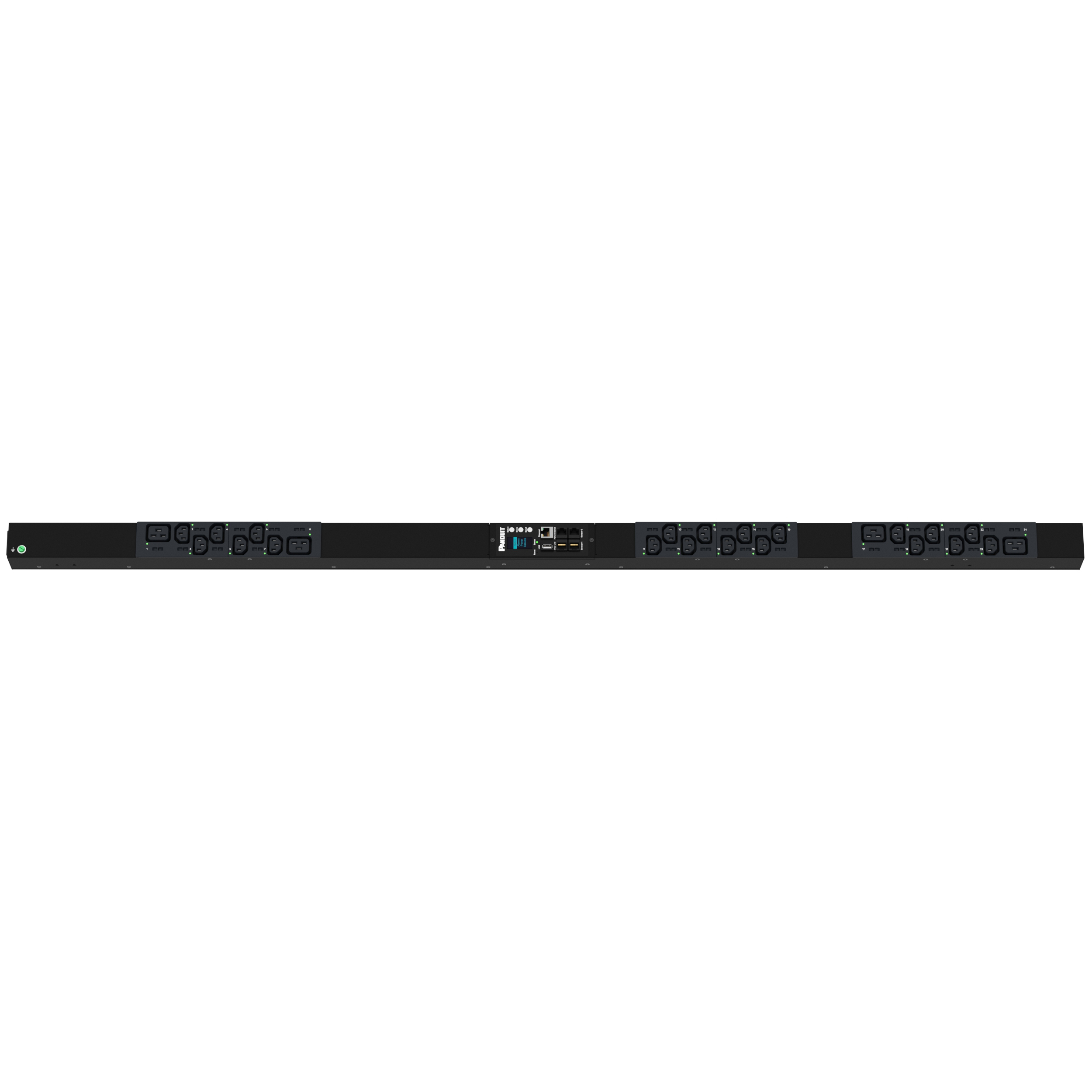 MSPO PDU, 16 Amper, 230 Volt, (20)C13, (4)C19, IEC 60309 2P+E 6h 16A (IP44)