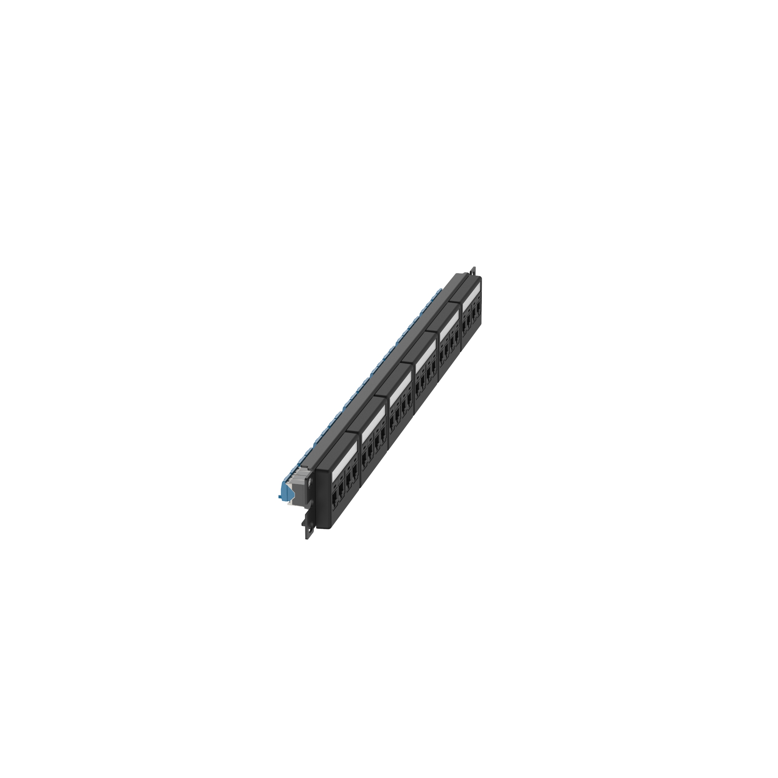 Yama Paneli Seti, Cat 6A UTP, 24 port, 1 RU, BL