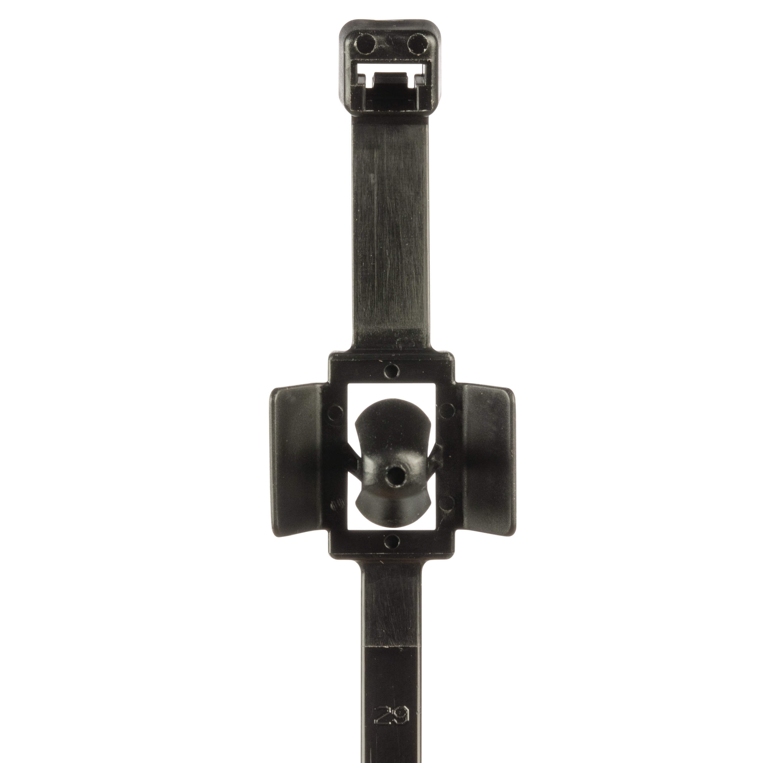 Wing Push Mount Tie,Blk,HS PA6.6,147.3x4.8mm,222N, PK500