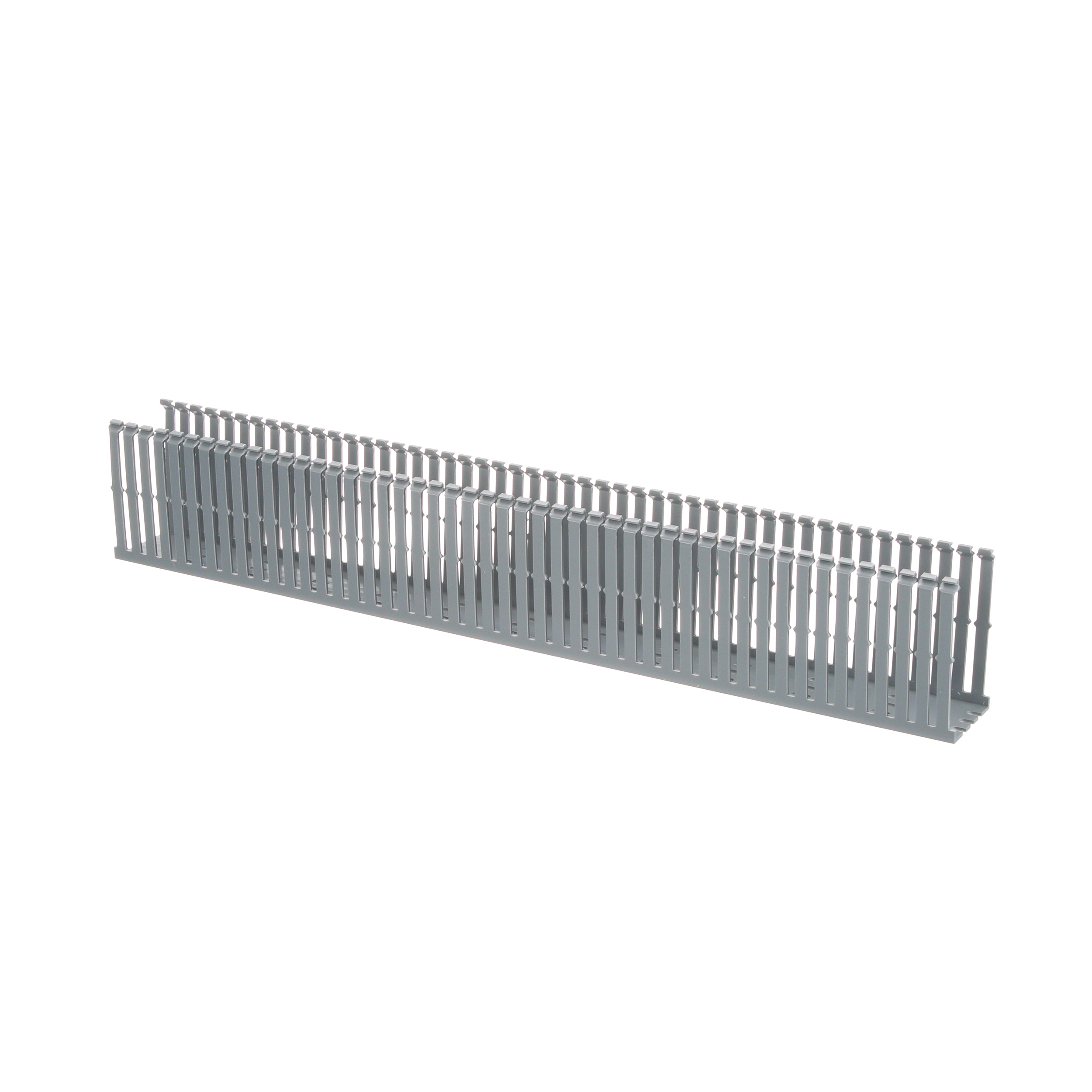 Dar Oluklu Kablo Kanalı, PVC, 5.08 cm x 10.16 cm x 1.83 metre, Açık Gri