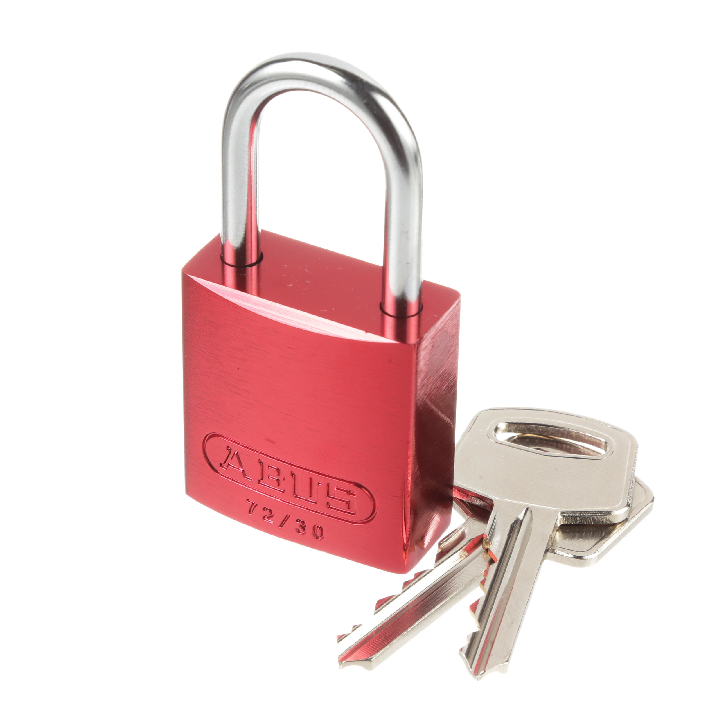 Compact Aluminum Body Padlock, 1.00" Shackle, Red,PK1