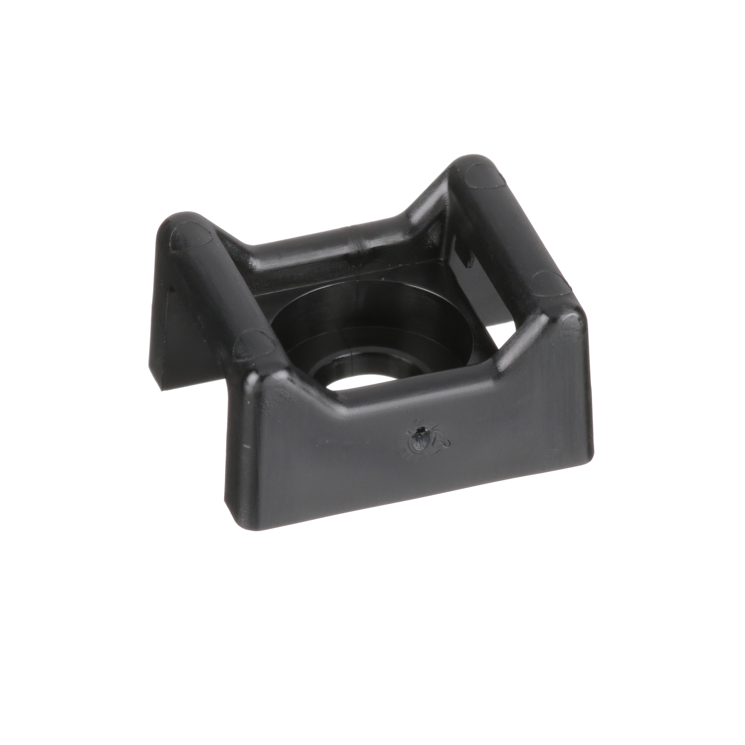 Cable Tie Mount, Black, UV PA 6.6, Screw, 20.6x50.3mm, PK100