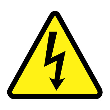 Risk of Electric Shock Warning Label