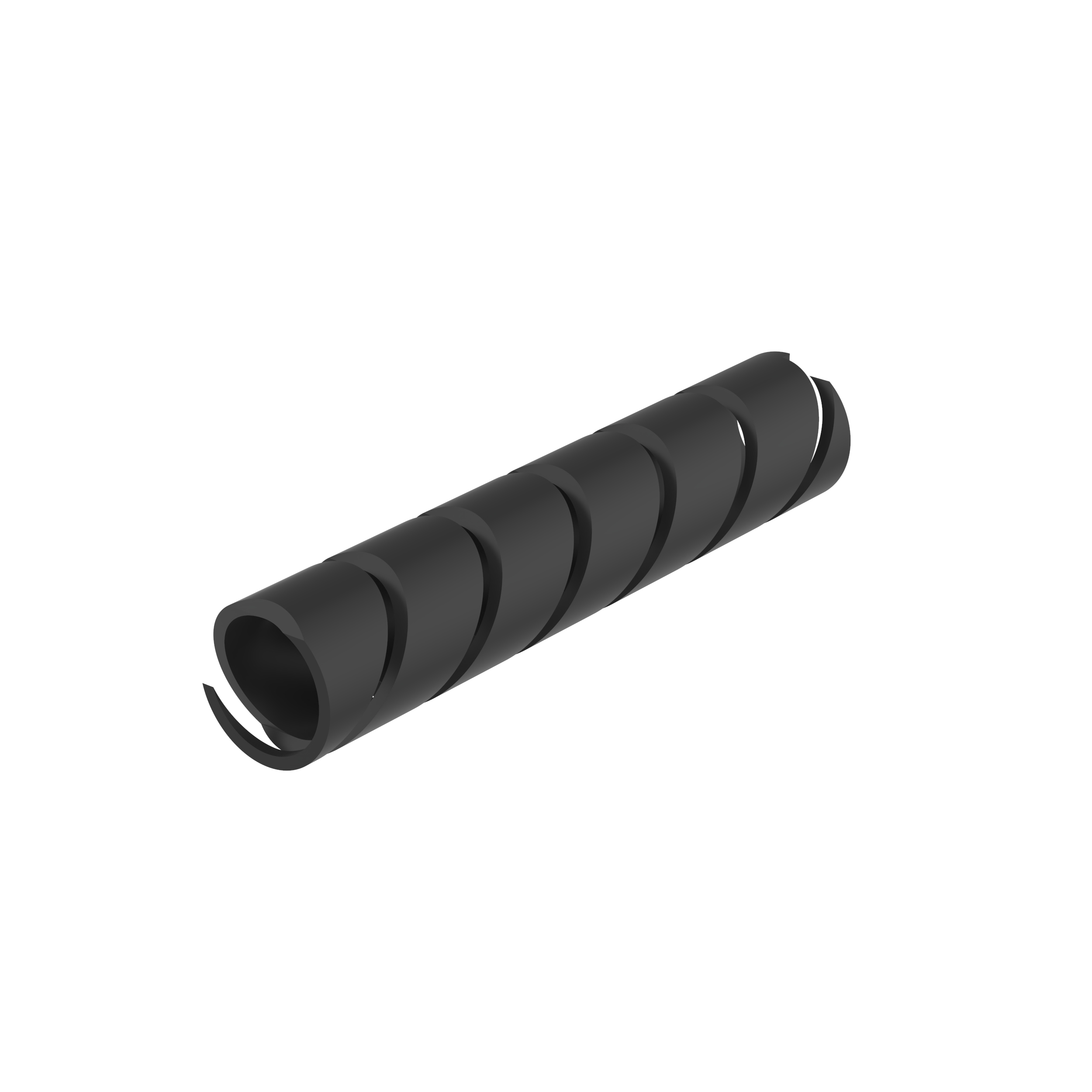 Spiral Sarım, Siyah, UV PE, 12,7 mm Minimum Çap, 15,9 mm Nominal Çap, Paket 1