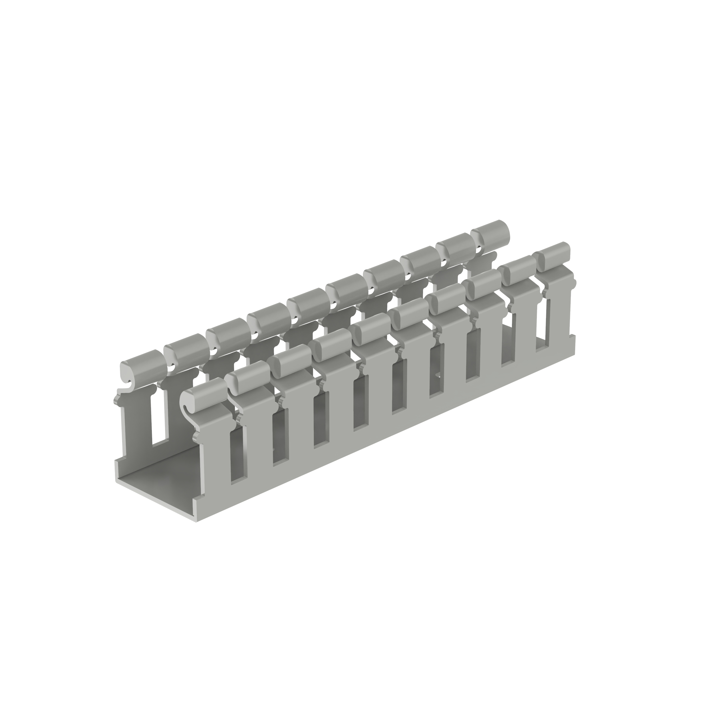 Menteşeli Kapaklı Geniş Yuvalı Kablo Kanalı, Açık Gri, PVC, 50.3x44.5mm