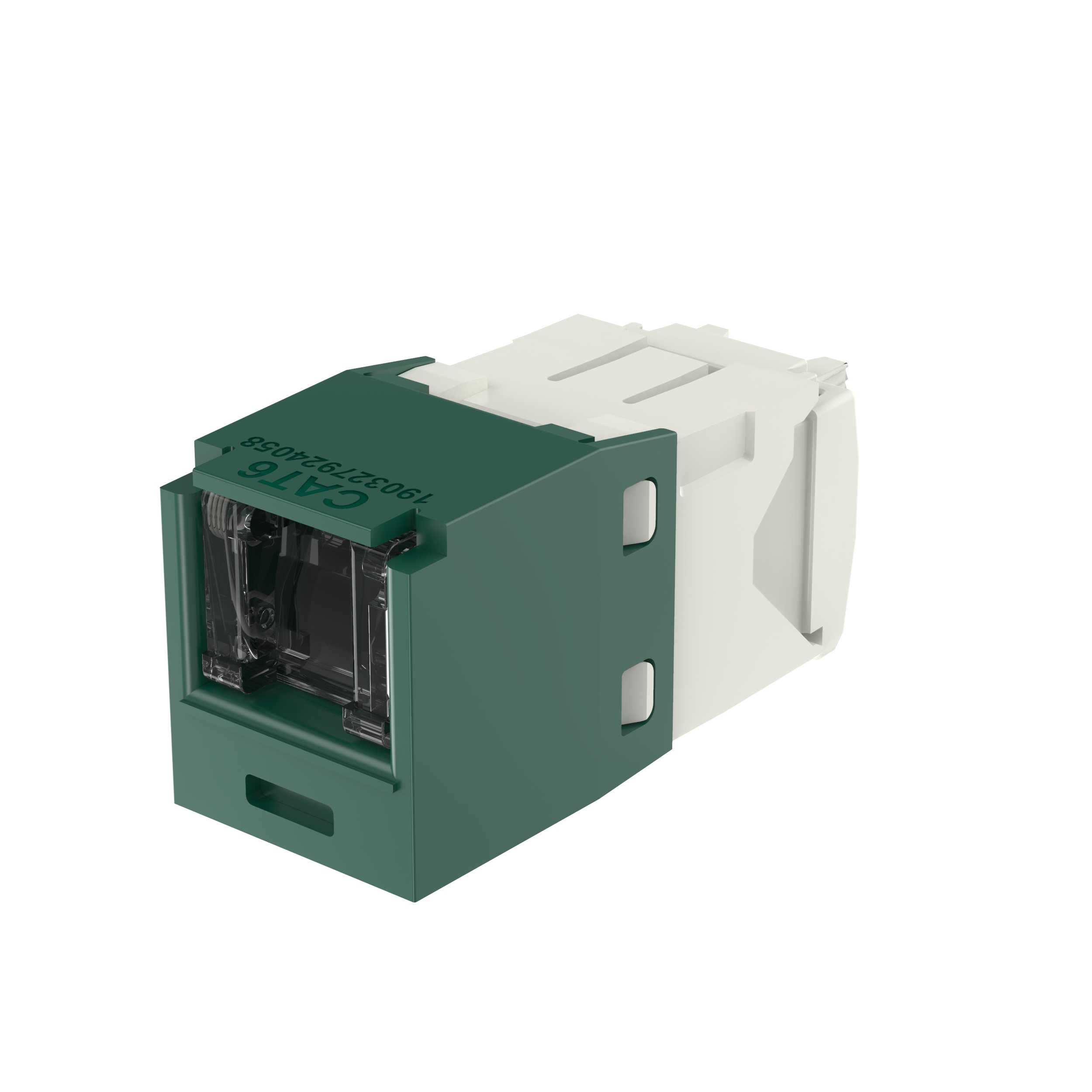 Mini-Com® RJ45 Cat 6 Shuttered TG Jack Module, GR