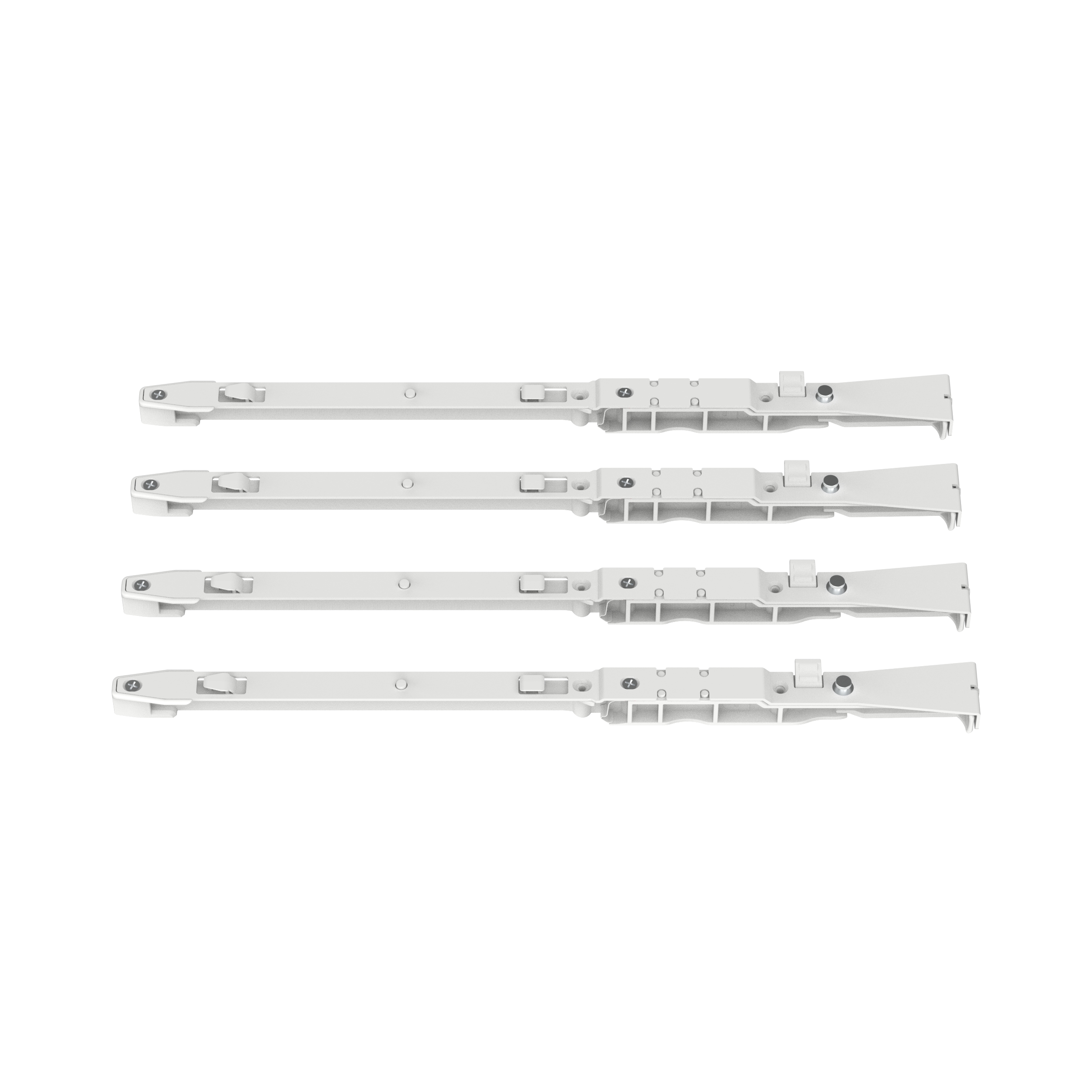 FlexCore Enclosure Tray Rail Kit, 4 Rails, White
