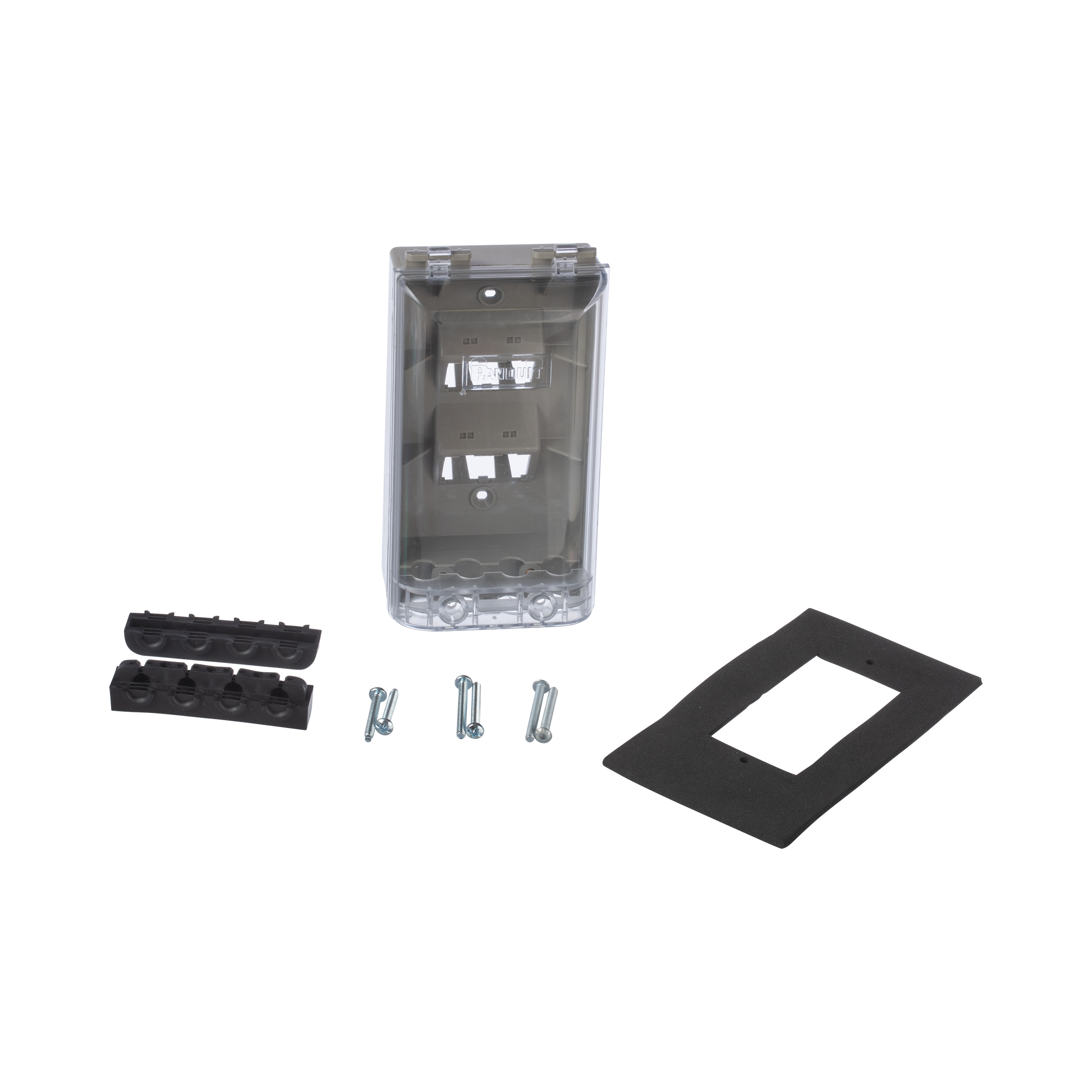 Faceplate,Sloped, 4 port,International Gray